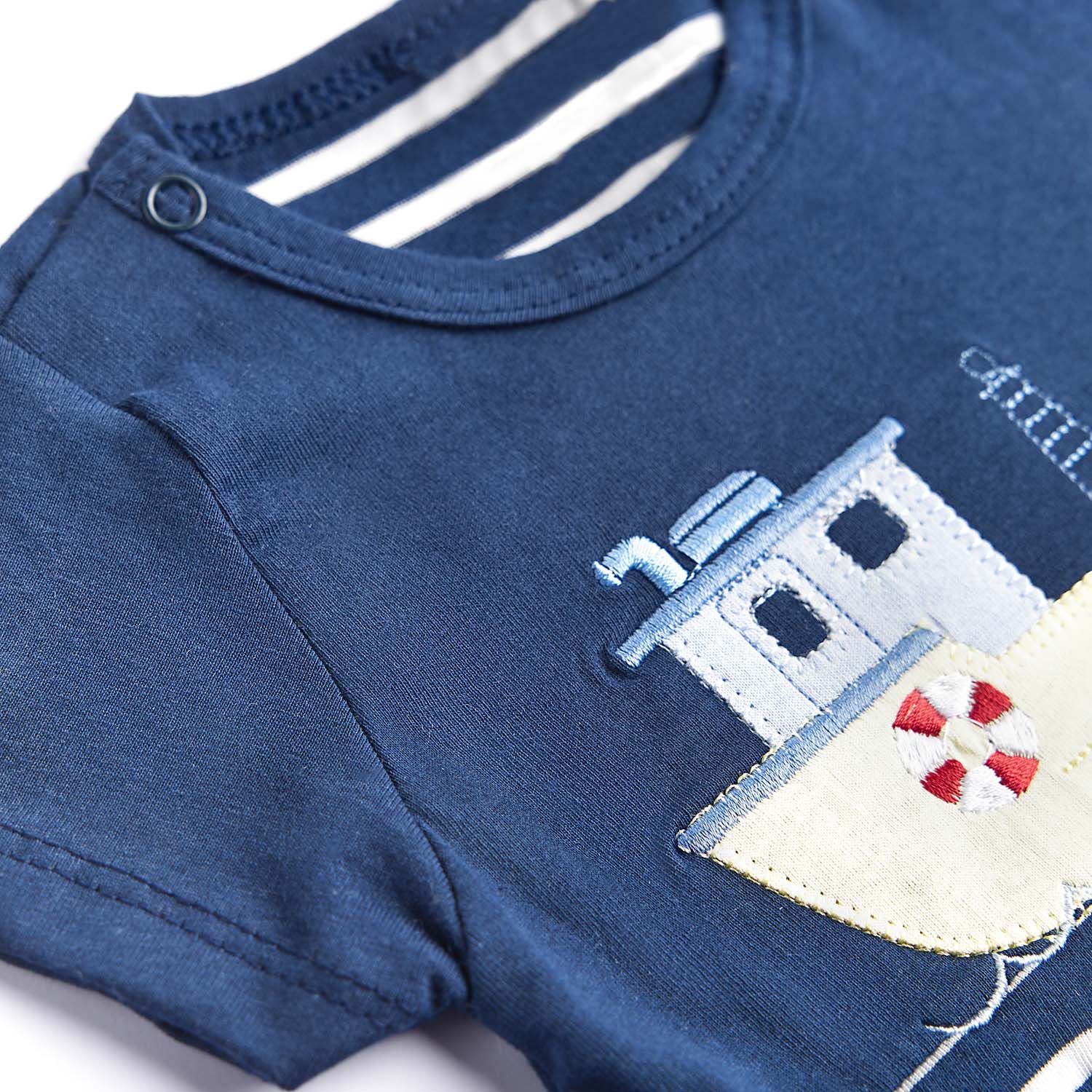 Macacão Curto Listrado Alto Mar