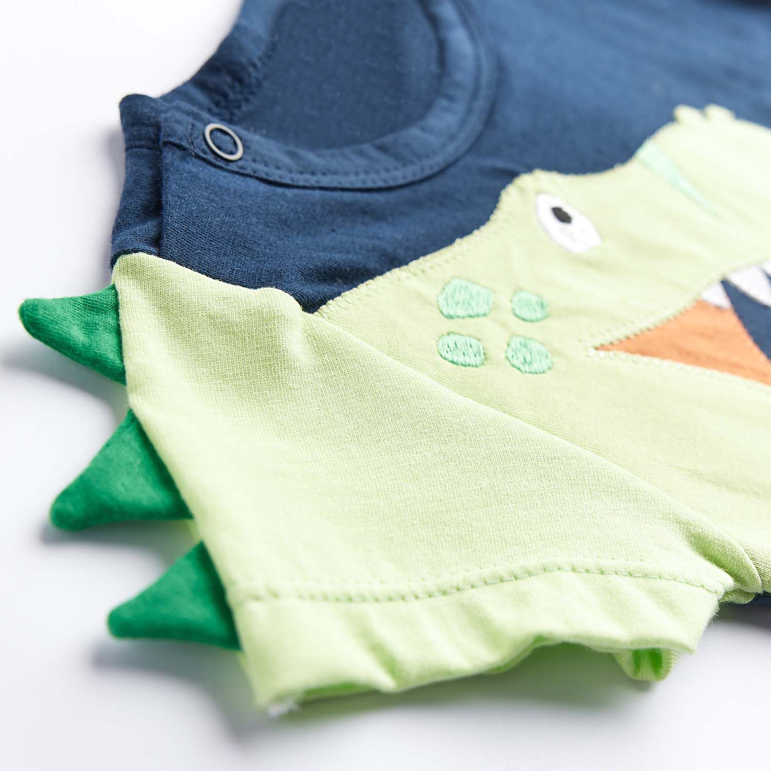 Macacão Curto Dino Azul Marinho