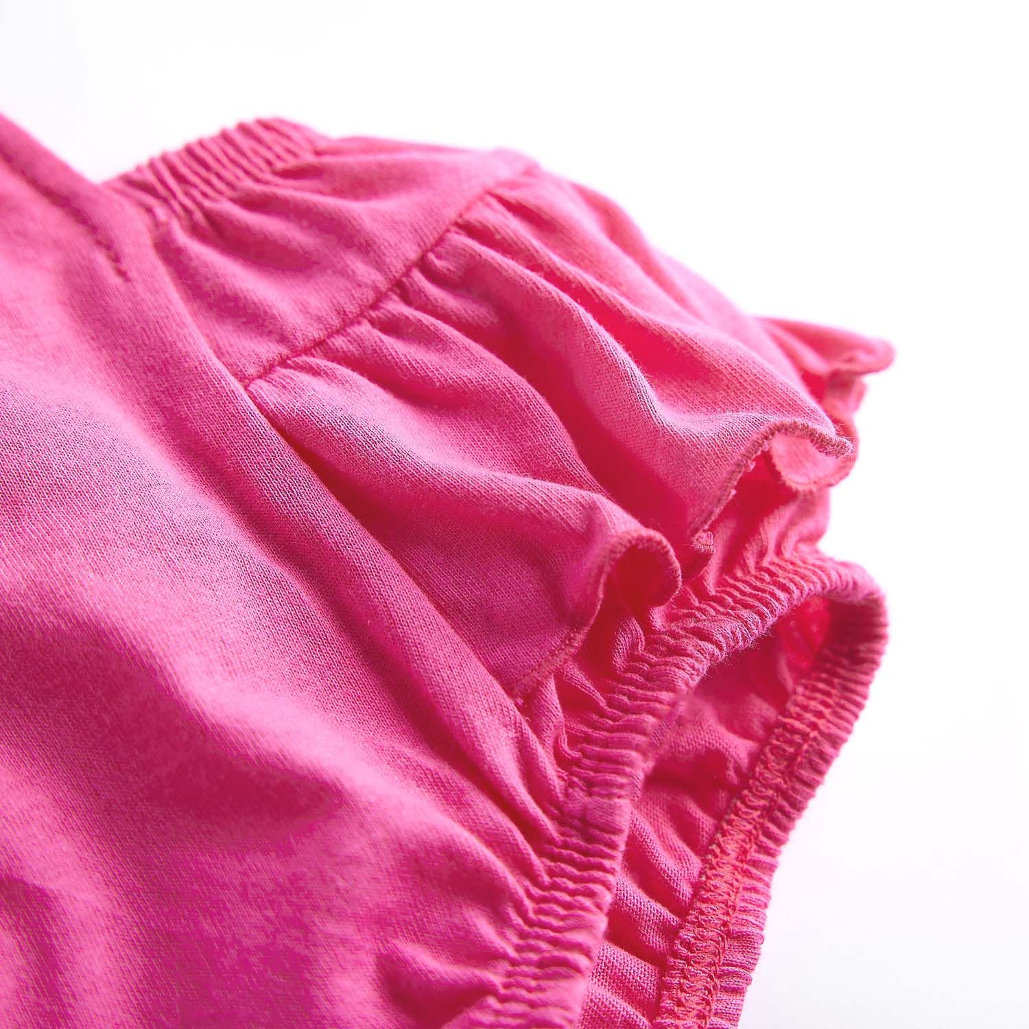 Jardineira Melancia Pompons Rosa