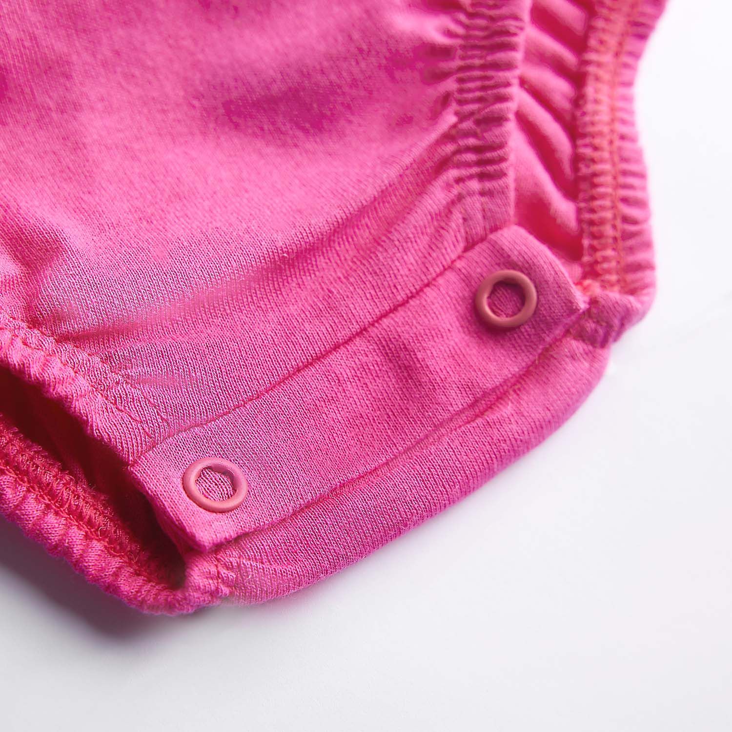 Jardineira Melancia Pompons Rosa