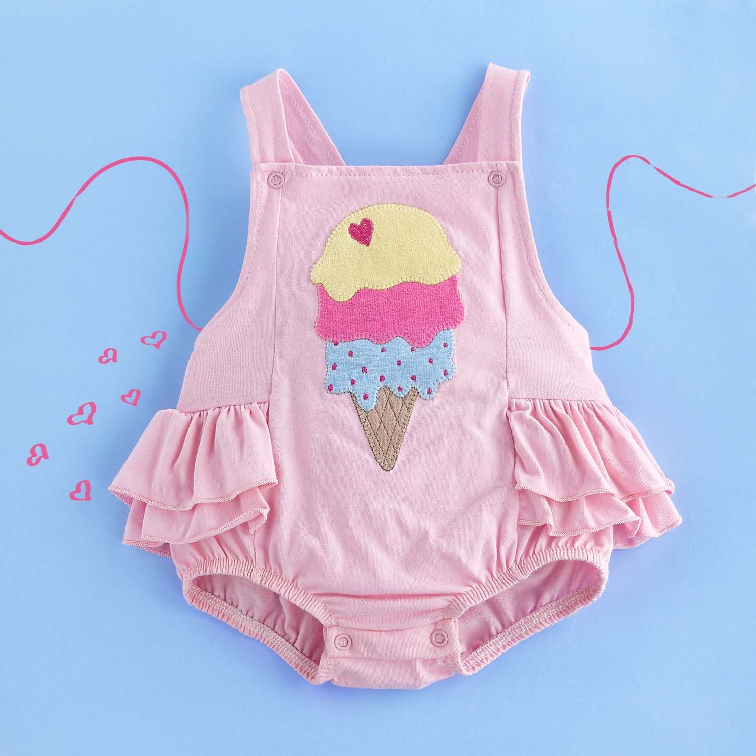 Jardineira Sorvete Rosa