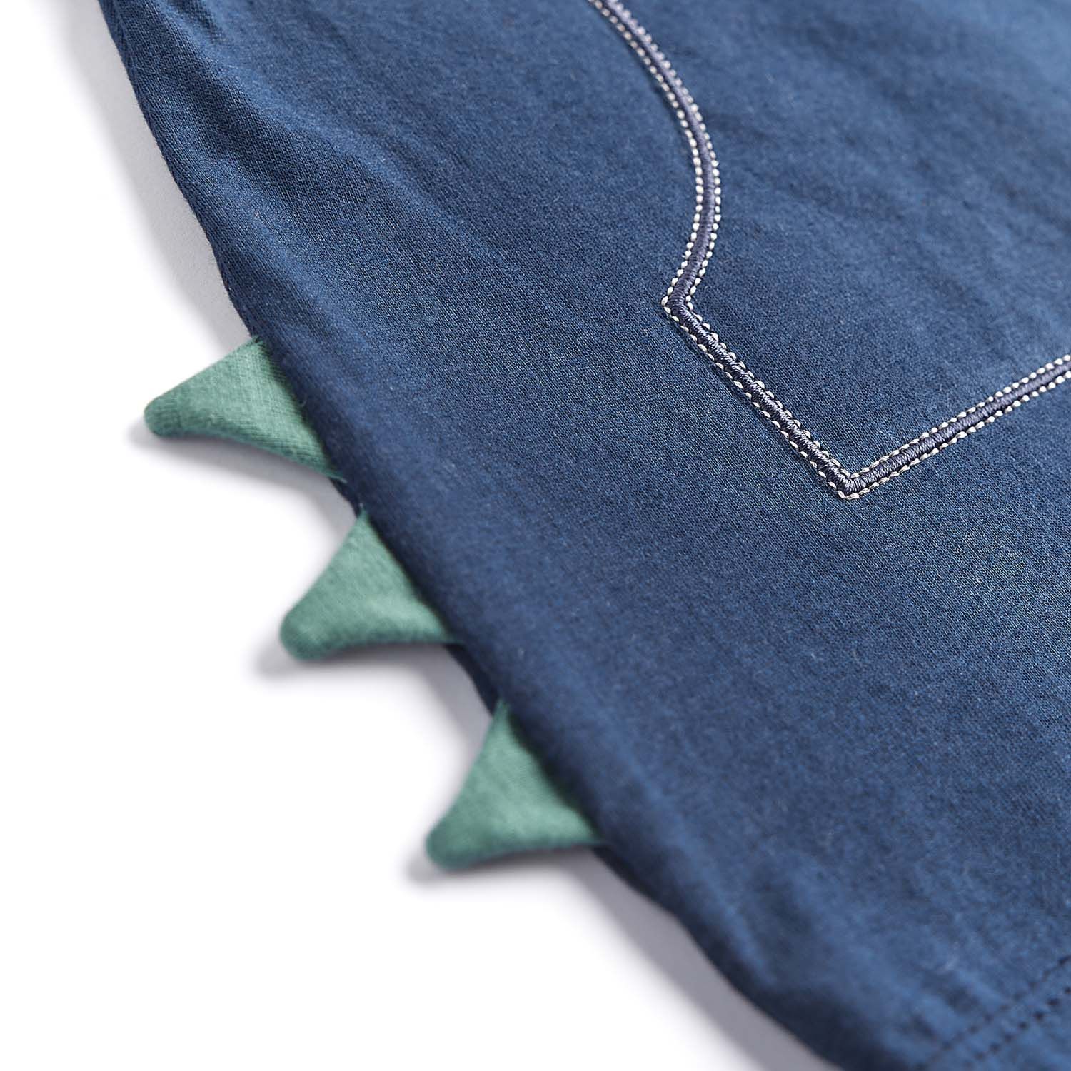 Macacão Curto Mini Dinossauro Azul Marinho