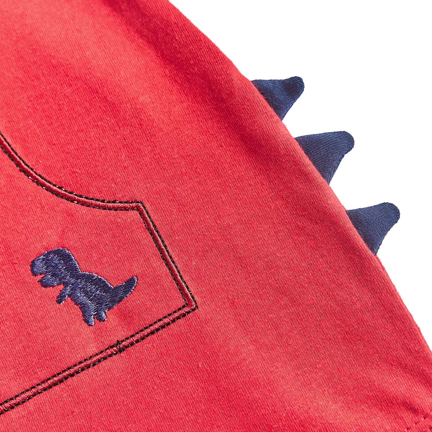 Macacão Curto Mini Dinossauro Azul Marinho