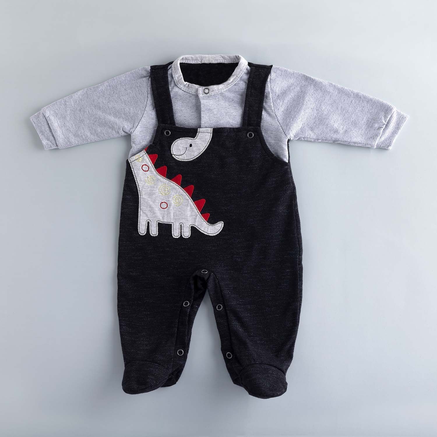 Macacão Jardineira Longo Dinossauro