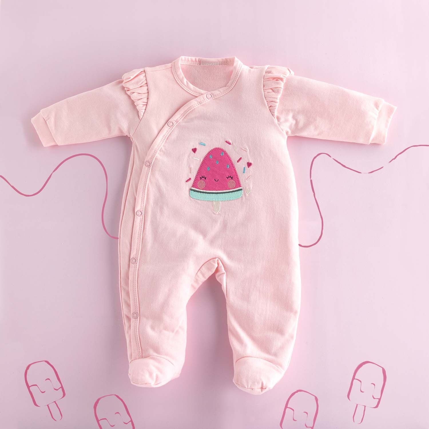 Macacão Longo Melancia Rosa