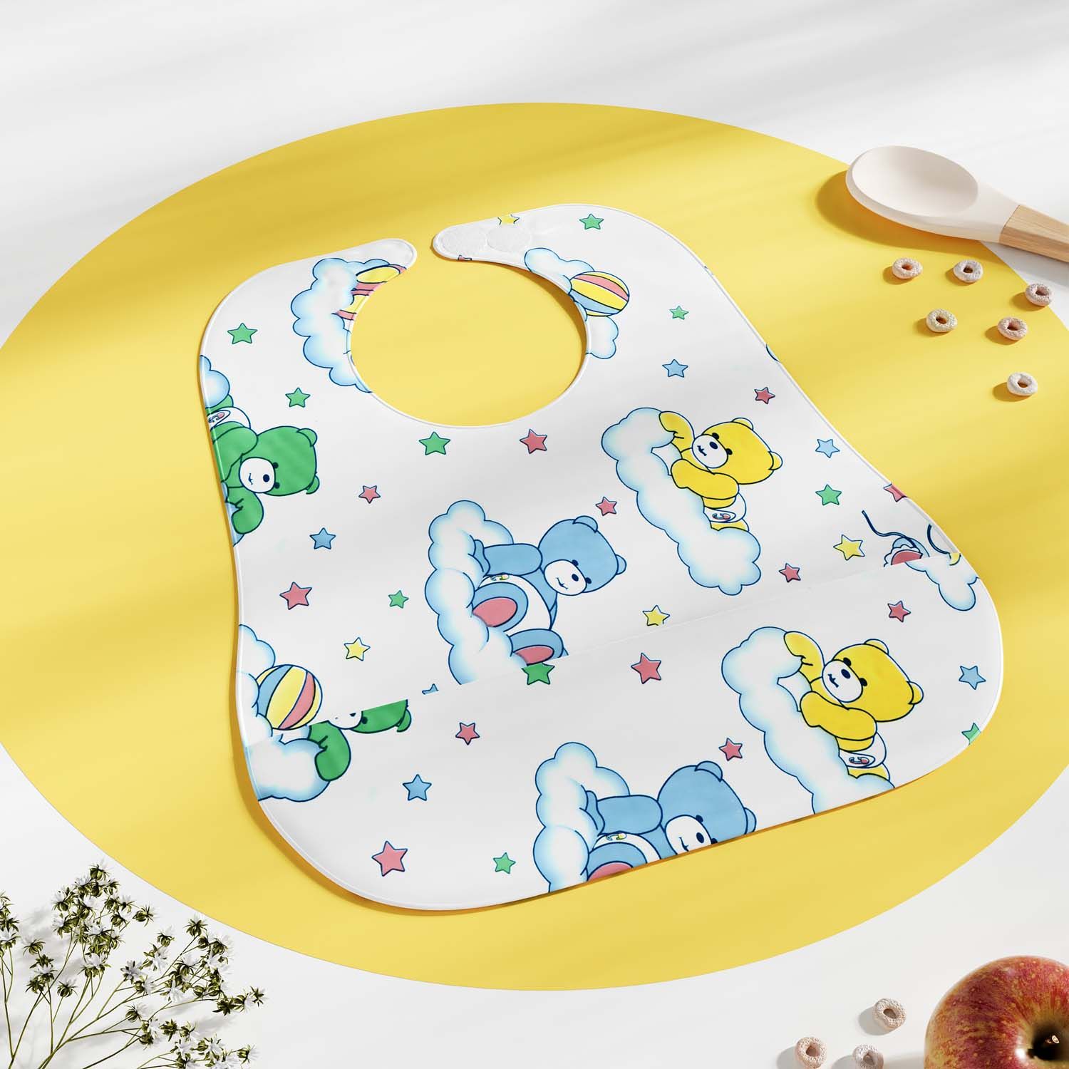 Babador com Bolso Ursinhos nas Nuvens