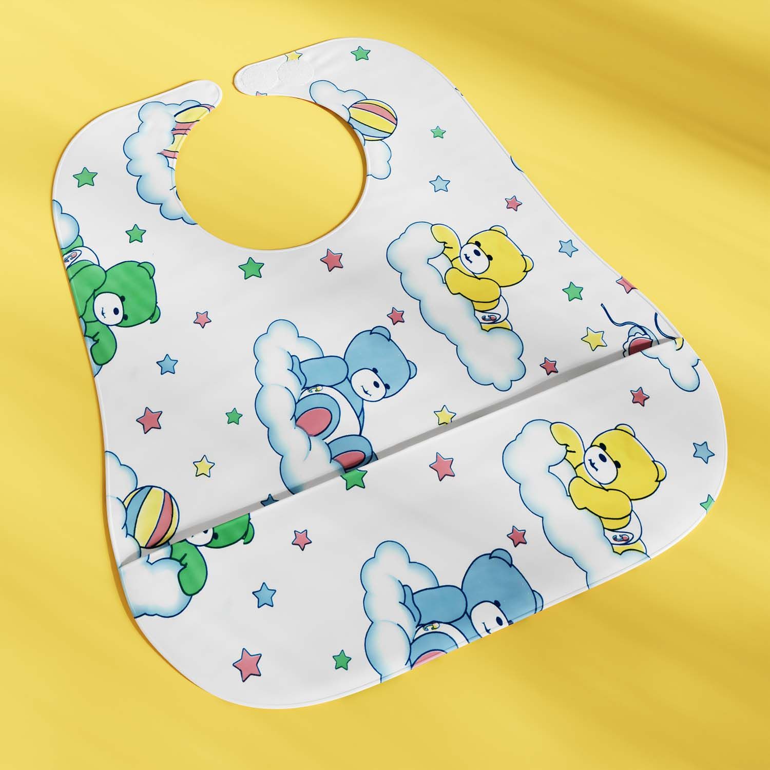 Babador com Bolso Ursinhos nas Nuvens