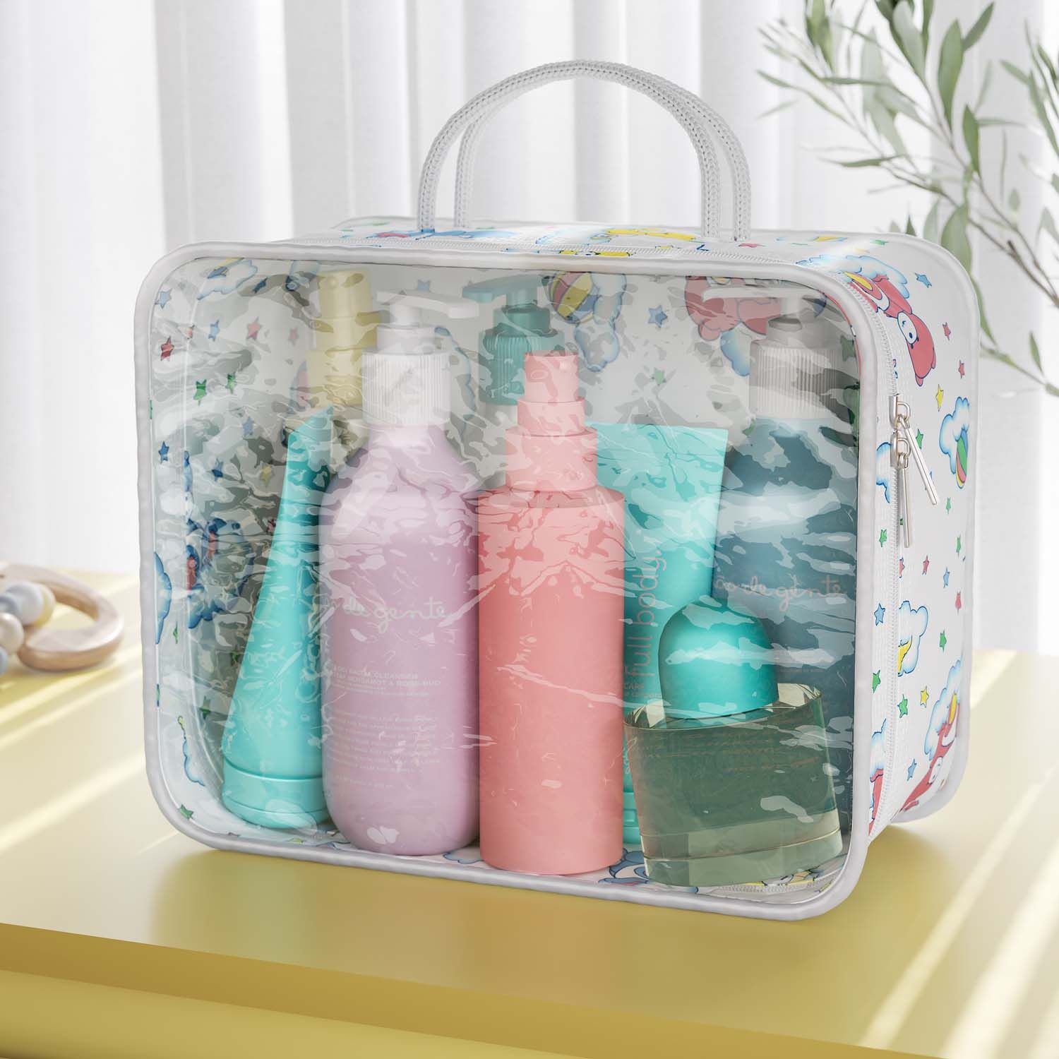 Kit Organizador de Mala Impermeável Ursinhos nas Nuvens