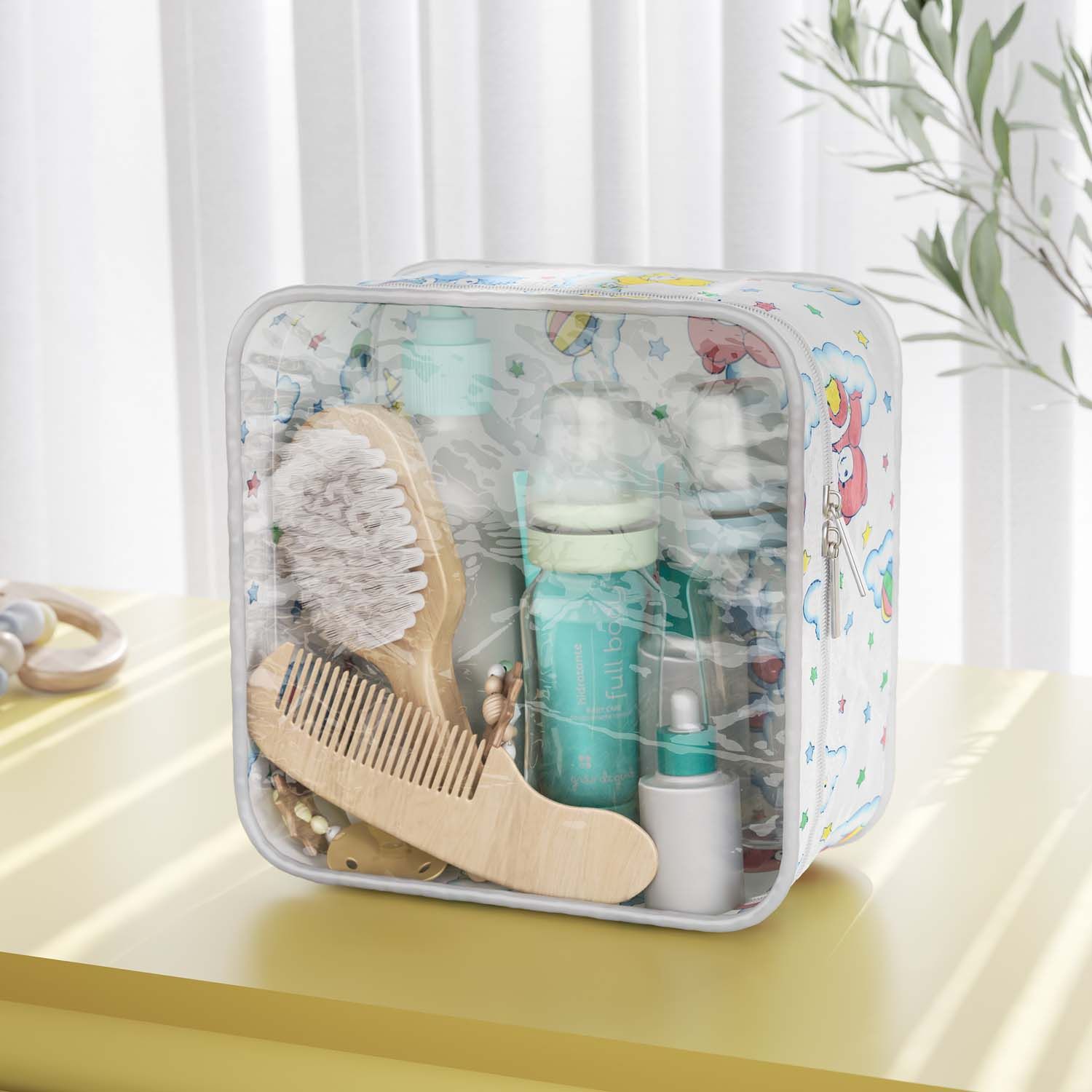 Kit Organizador de Mala Impermeável Ursinhos nas Nuvens