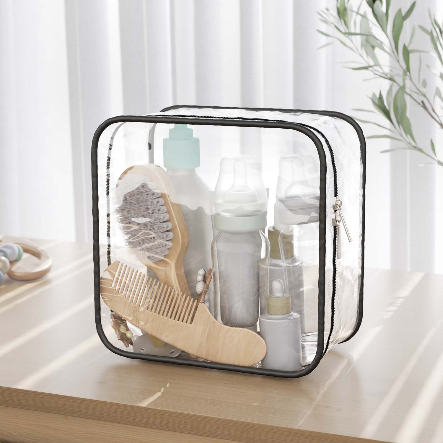 Kit Necessaire Impermeável Viagem Preto