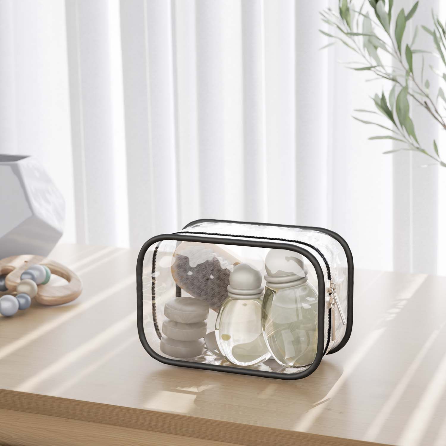 Kit Necessaire Impermeável Viagem Preto