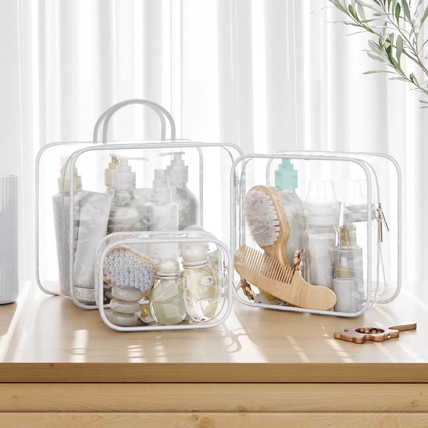 Kit Necessaire Impermeável Viagem Preto