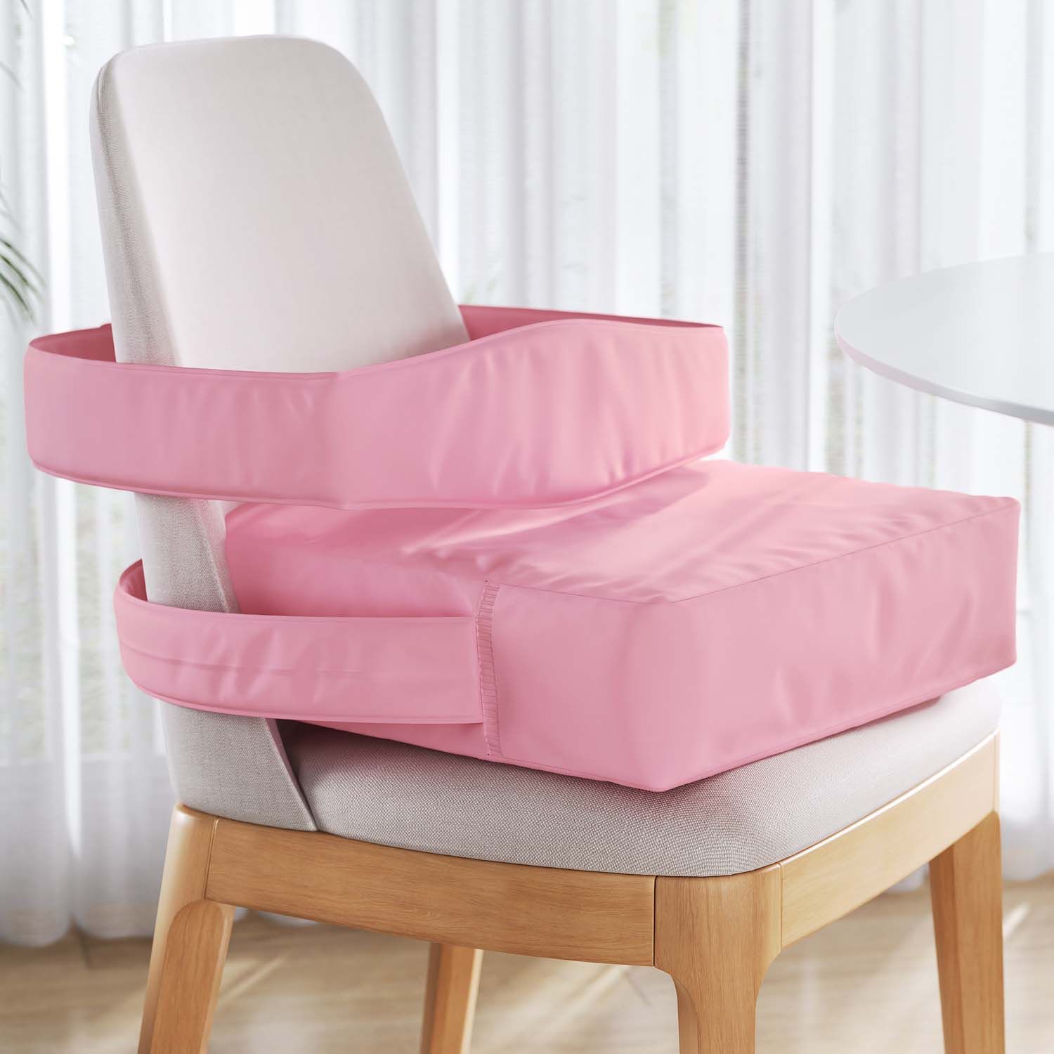 Assento de Elevação Alimentação com Cinto Rosa