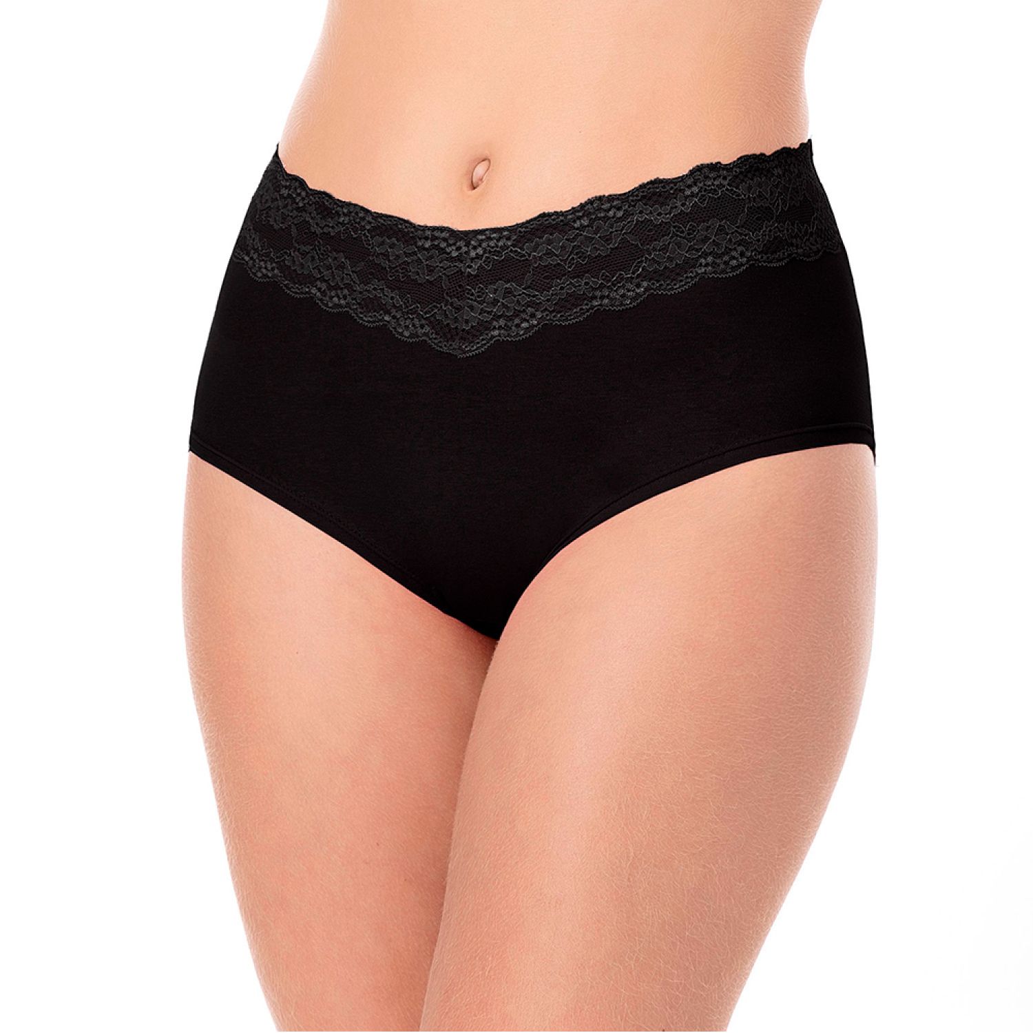 Calcinha Renda Alta Nude P