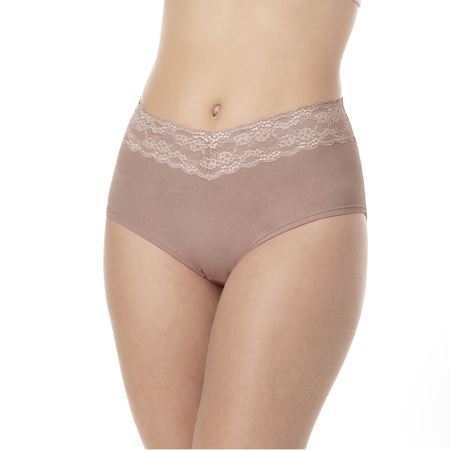 Calcinha Renda Alta Nude P