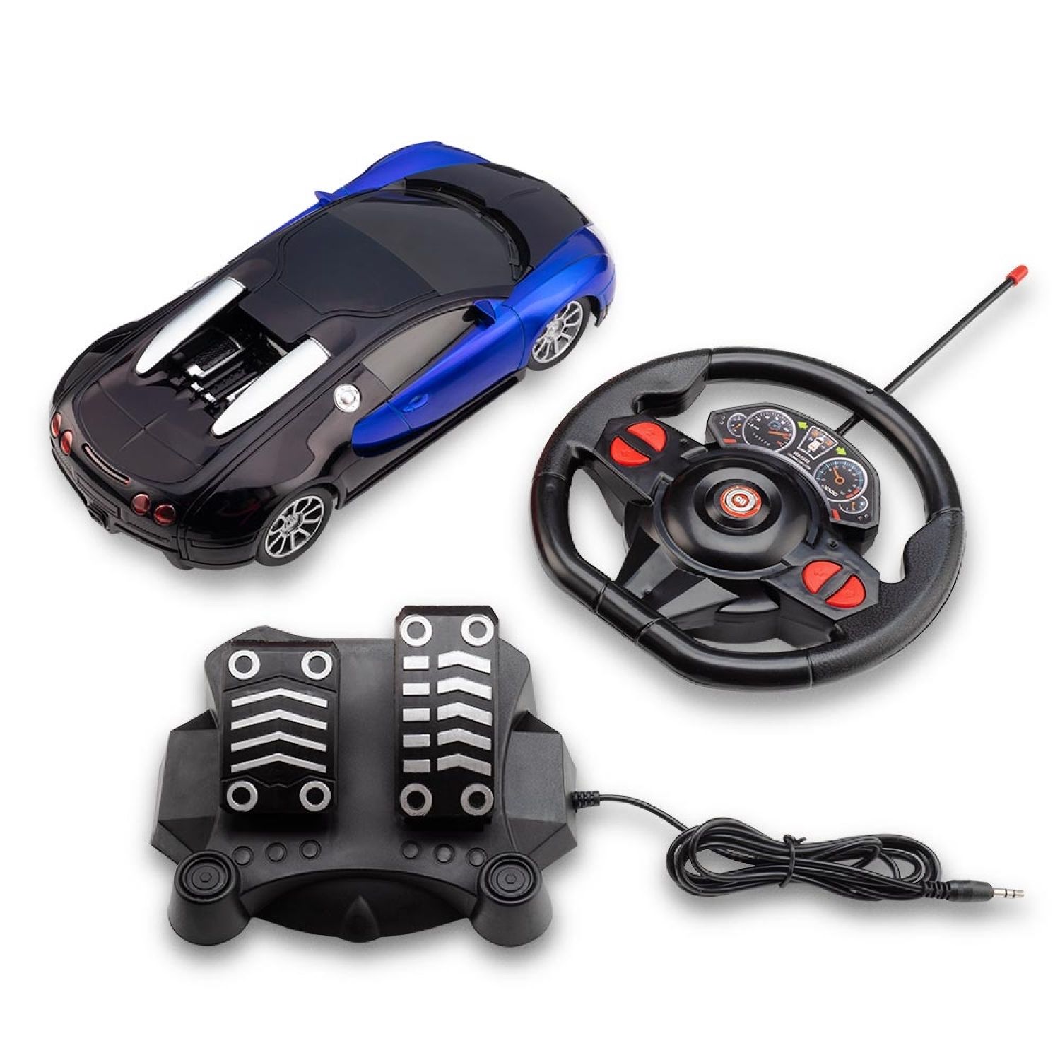 Carrinho Racing Control Midnight Preto e Azul