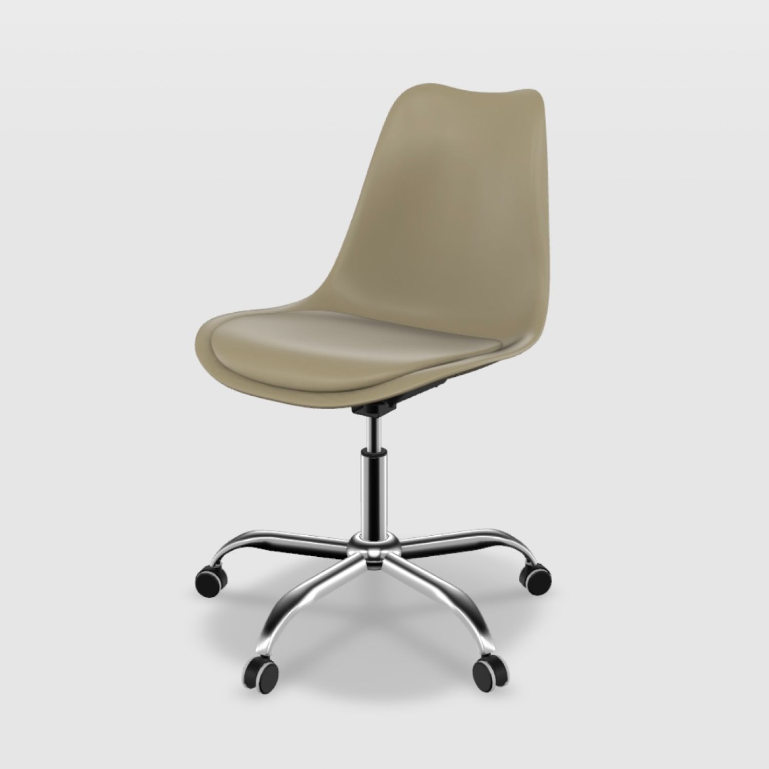 Cadeira de Escritório Saarinen Cromada Branco