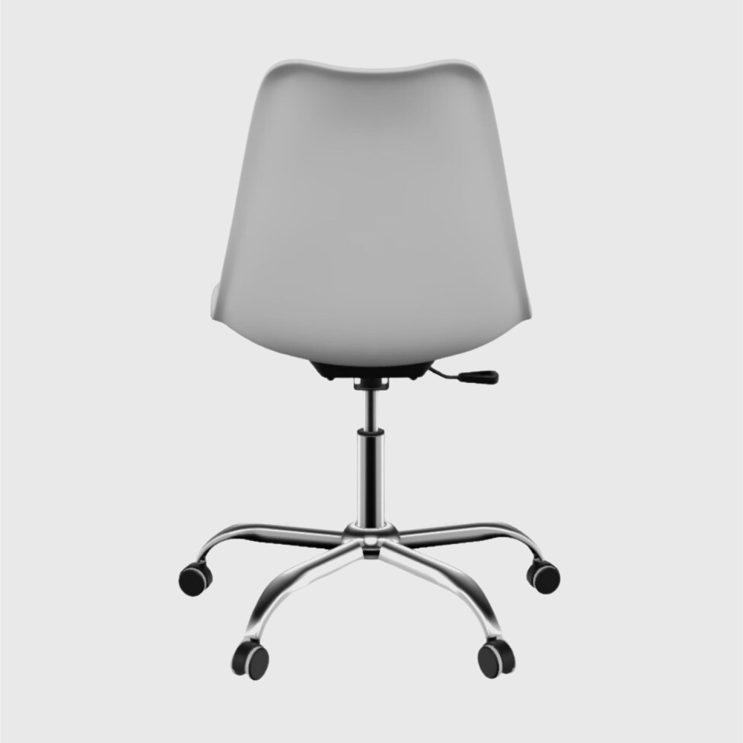 Kit Cadeira de Escritório Saarinen Cromada Branco