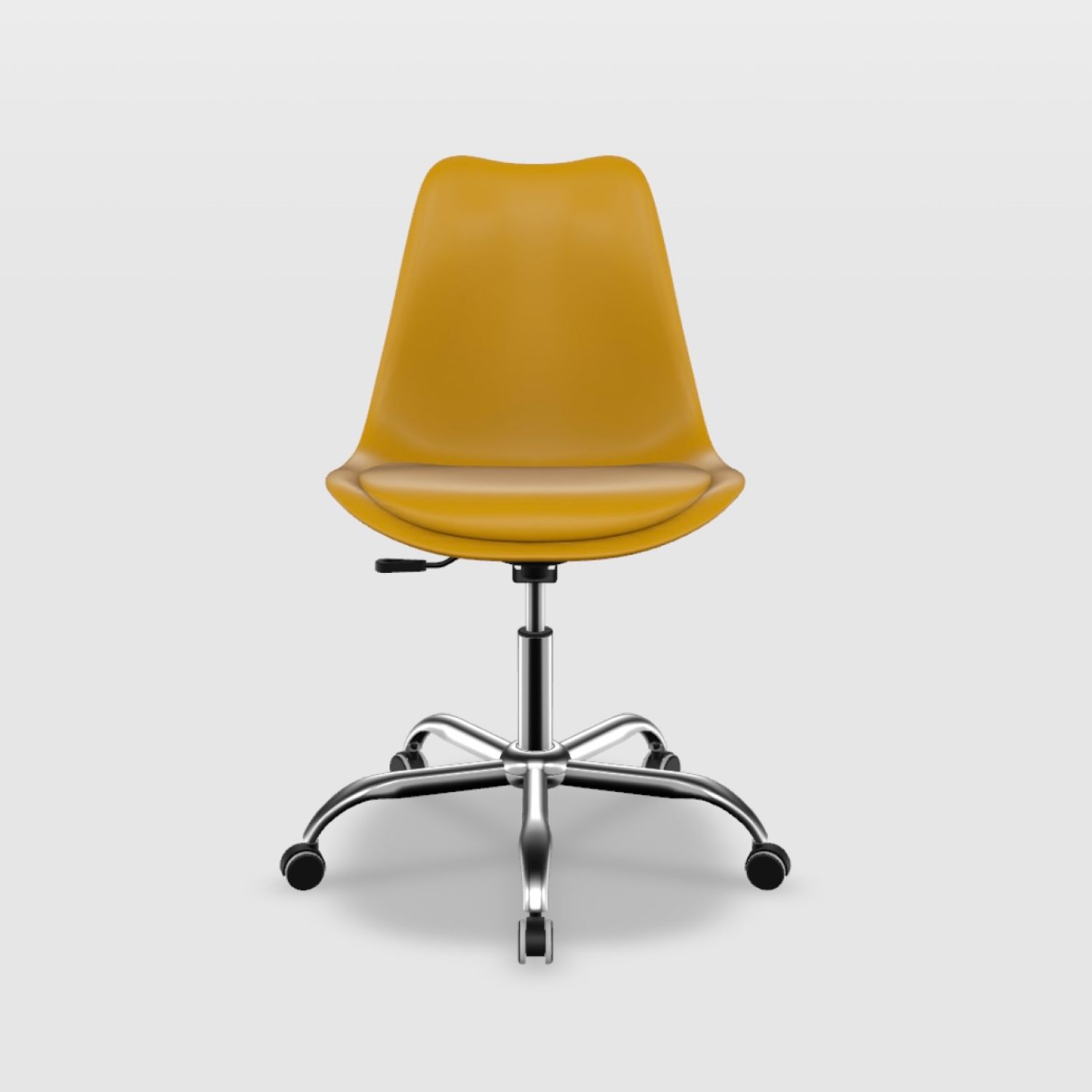 Kit Cadeira de Escritório Saarinen Cromada Branco