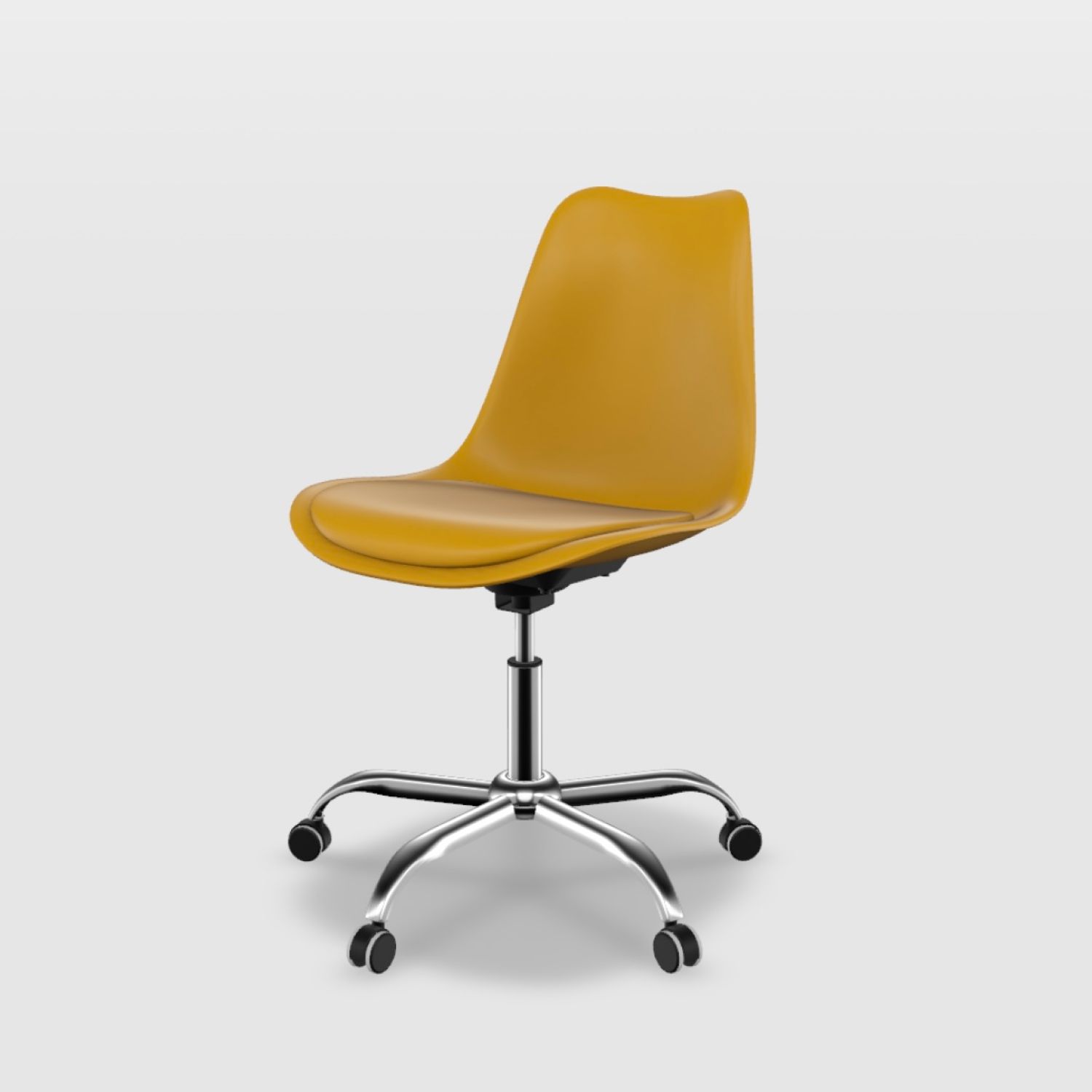 Kit Cadeira de Escritório Saarinen Cromada Branco