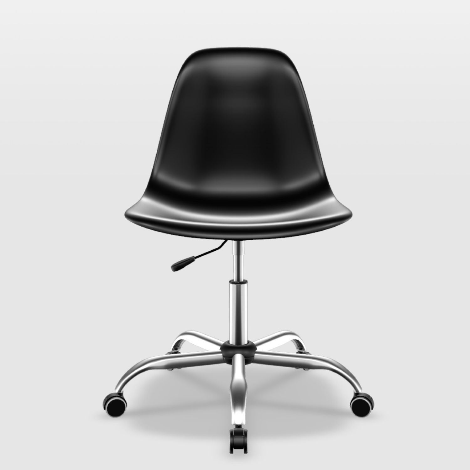 Kit Cadeira de Escritório Eames Cromada Branco