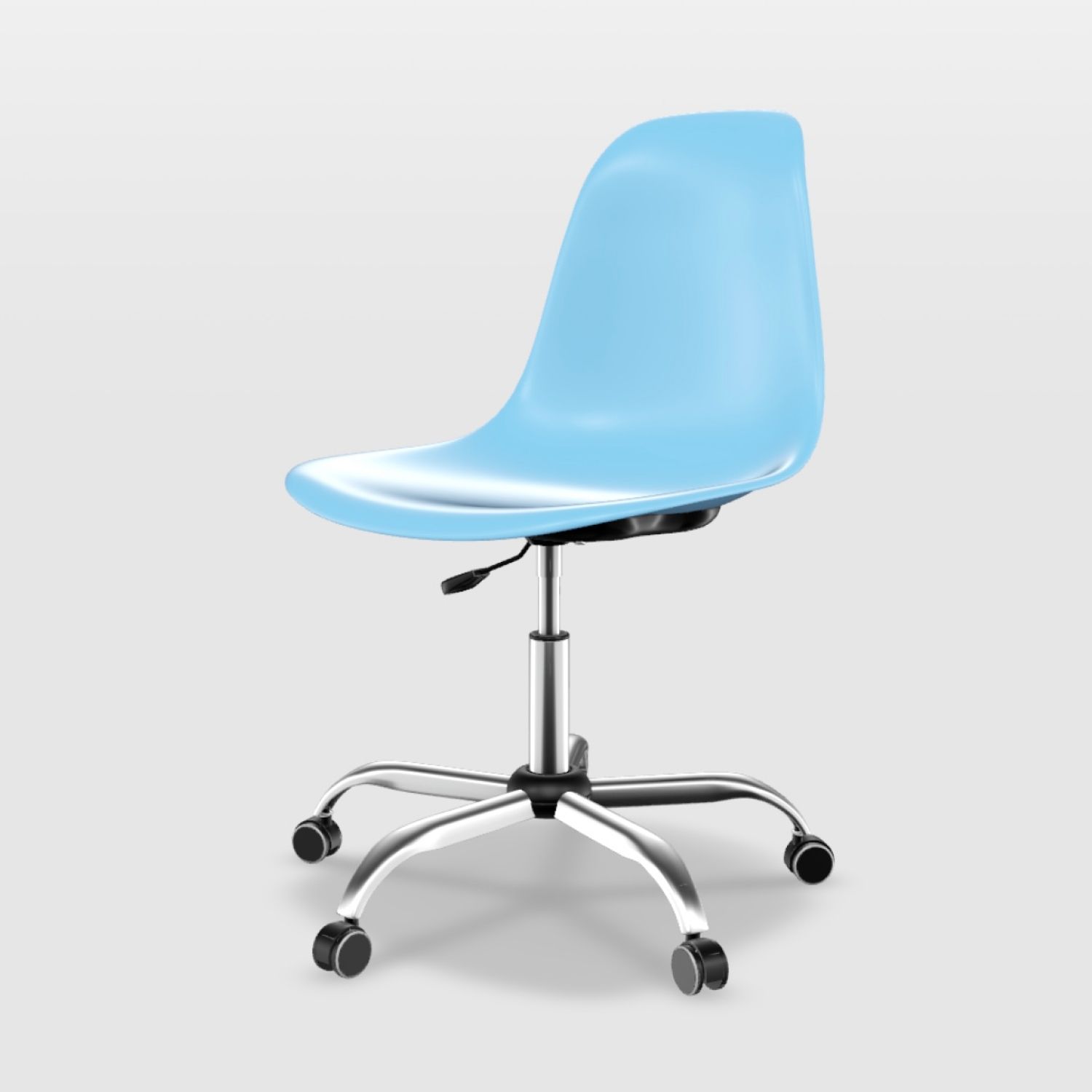 Kit Cadeira de Escritório Eames Cromada Branco