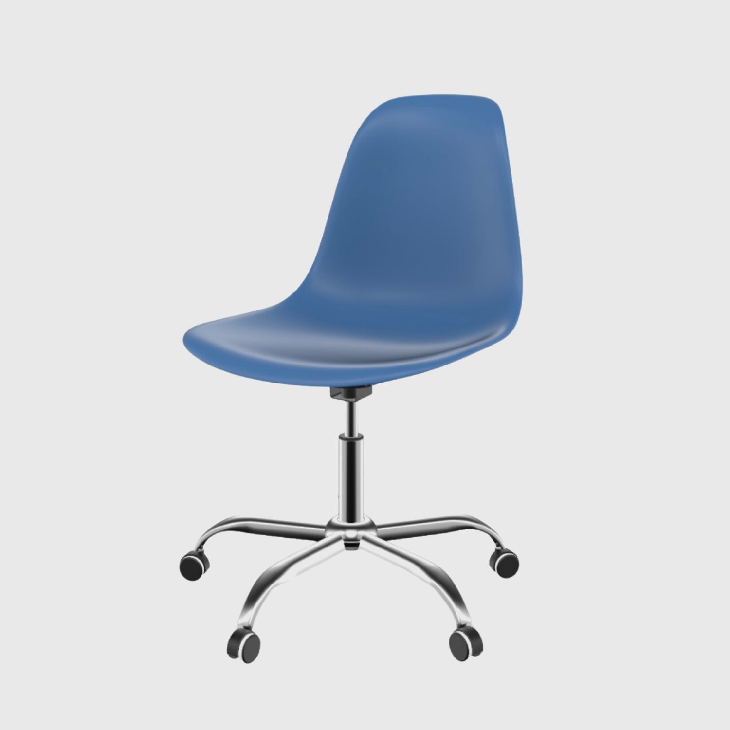 Kit Cadeira de Escritório Eames Cromada Branco