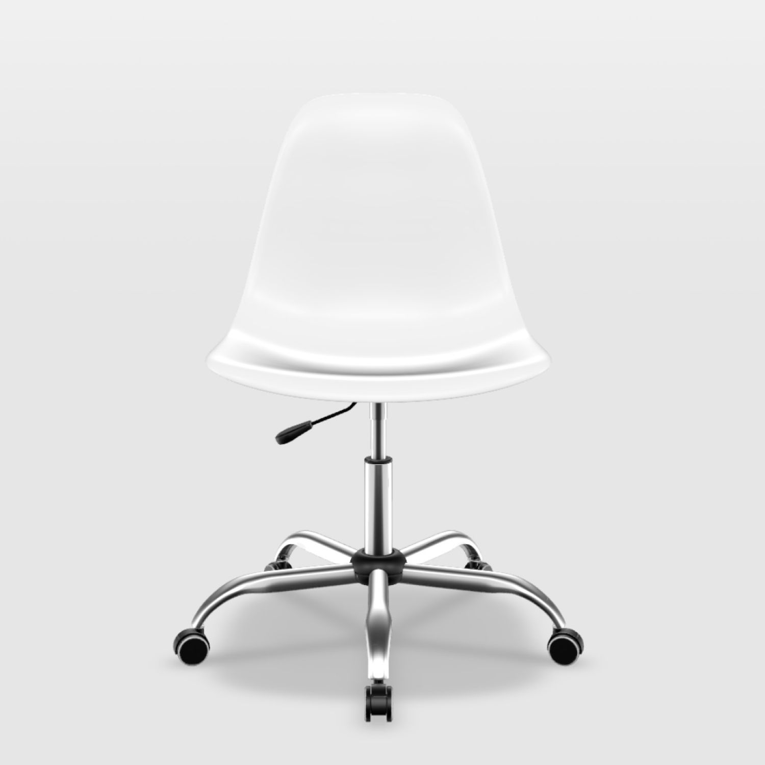 Cadeira de Escritório Eames Cromada Branco