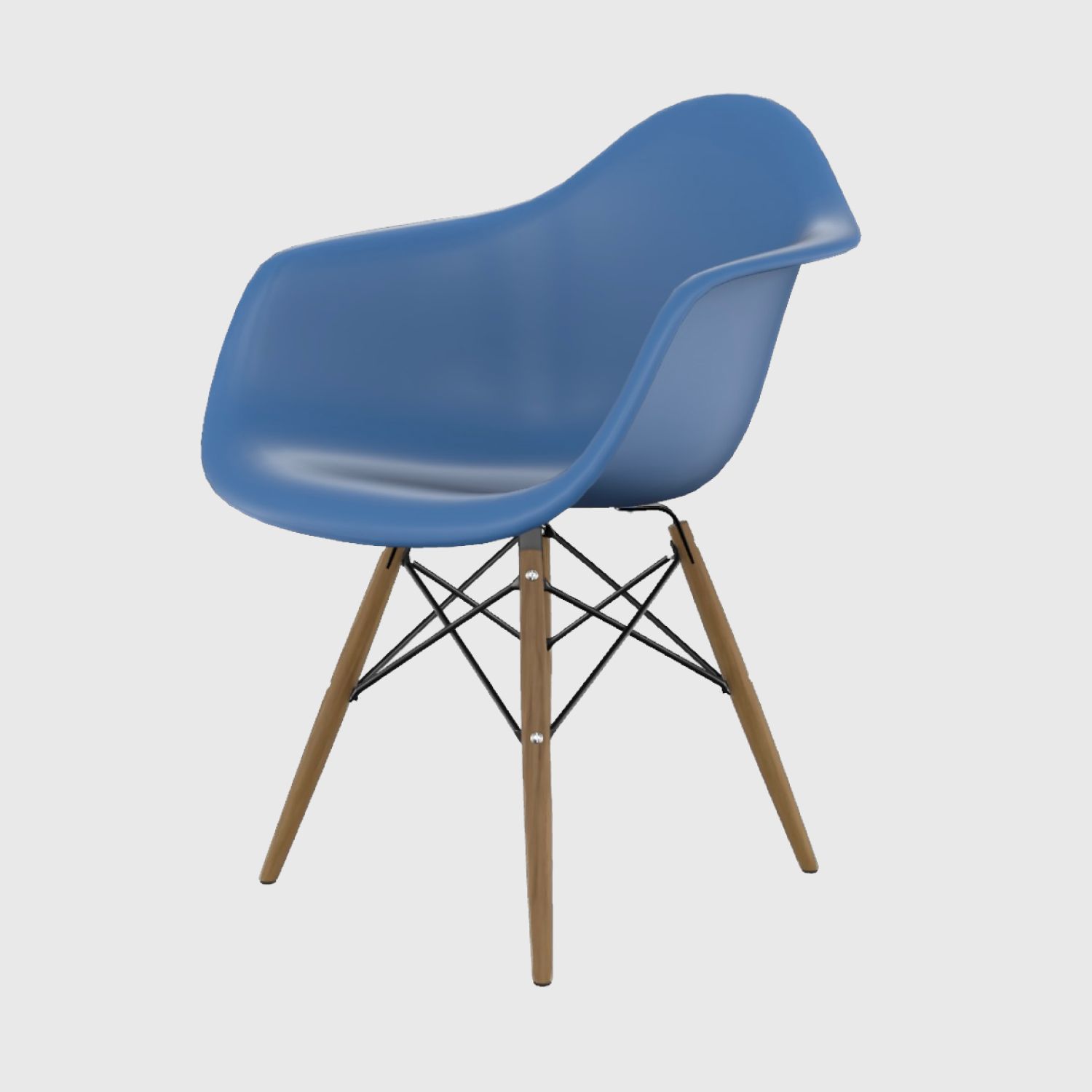 Kit Cadeira Eames Arm Preto 4 Peças