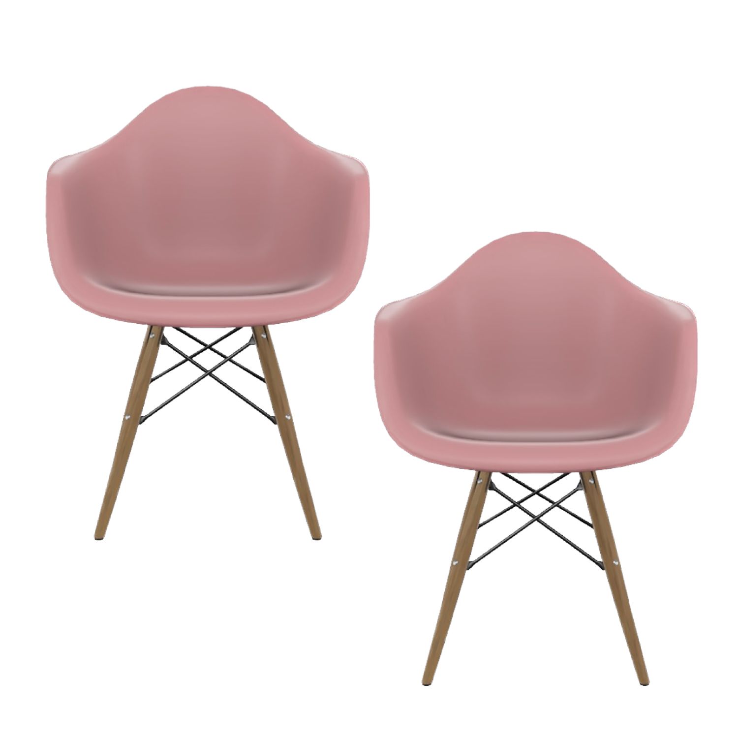 Kit Cadeira Eames Arm Preto