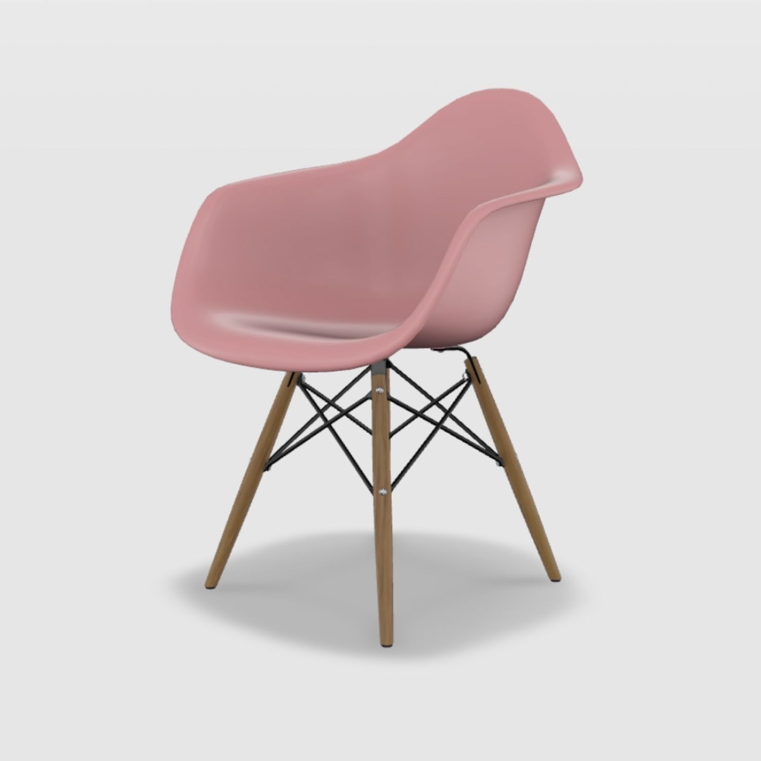 Kit Cadeira Eames Arm Preto 4 Peças