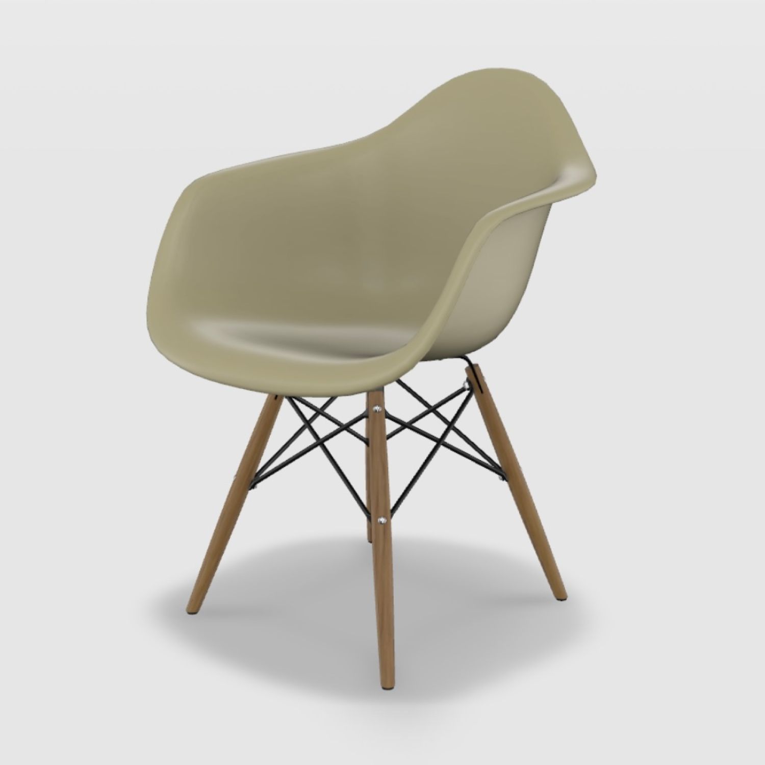 Kit Cadeira Eames Arm Preto 4 Peças