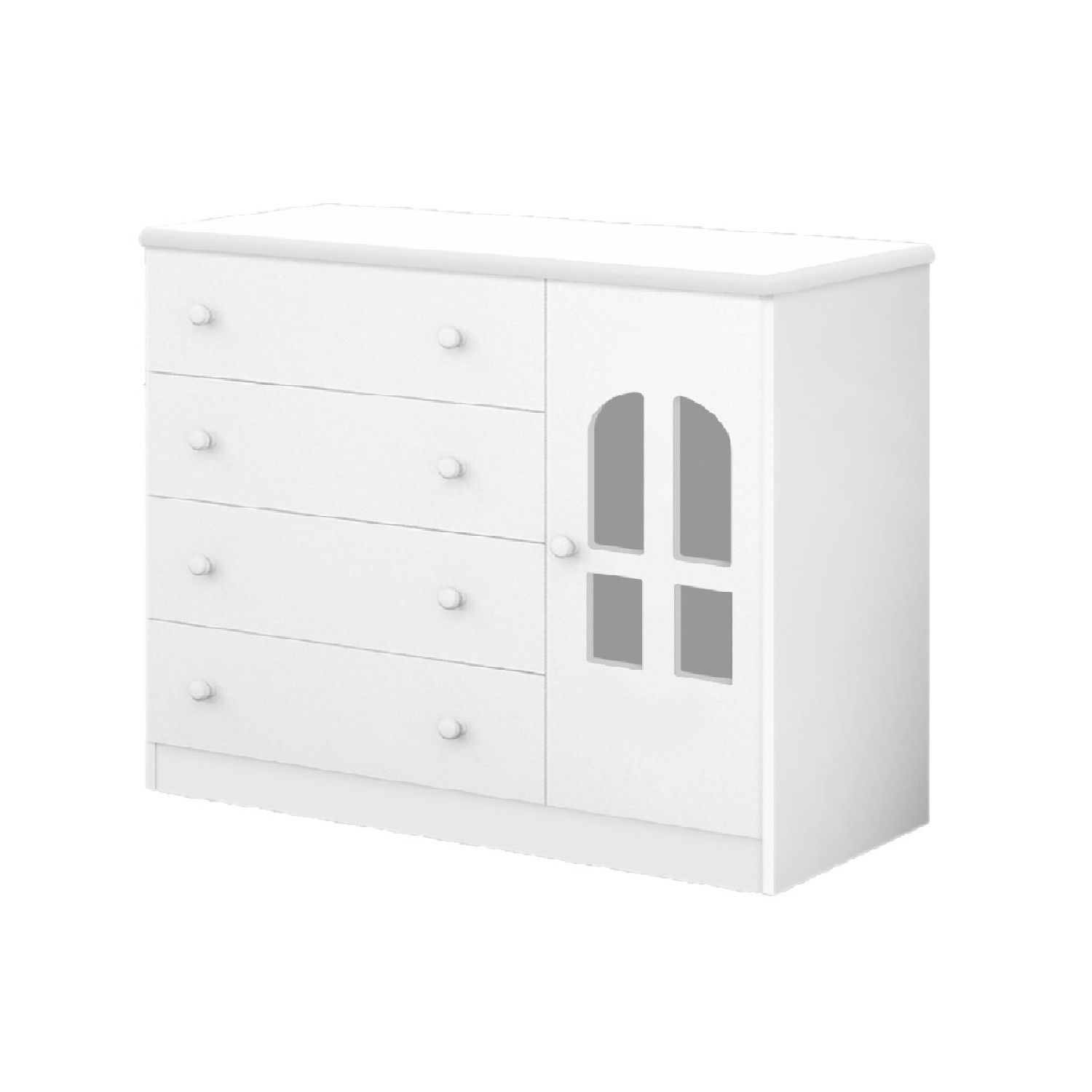 Cômoda Infantil Branco com Porta Alice