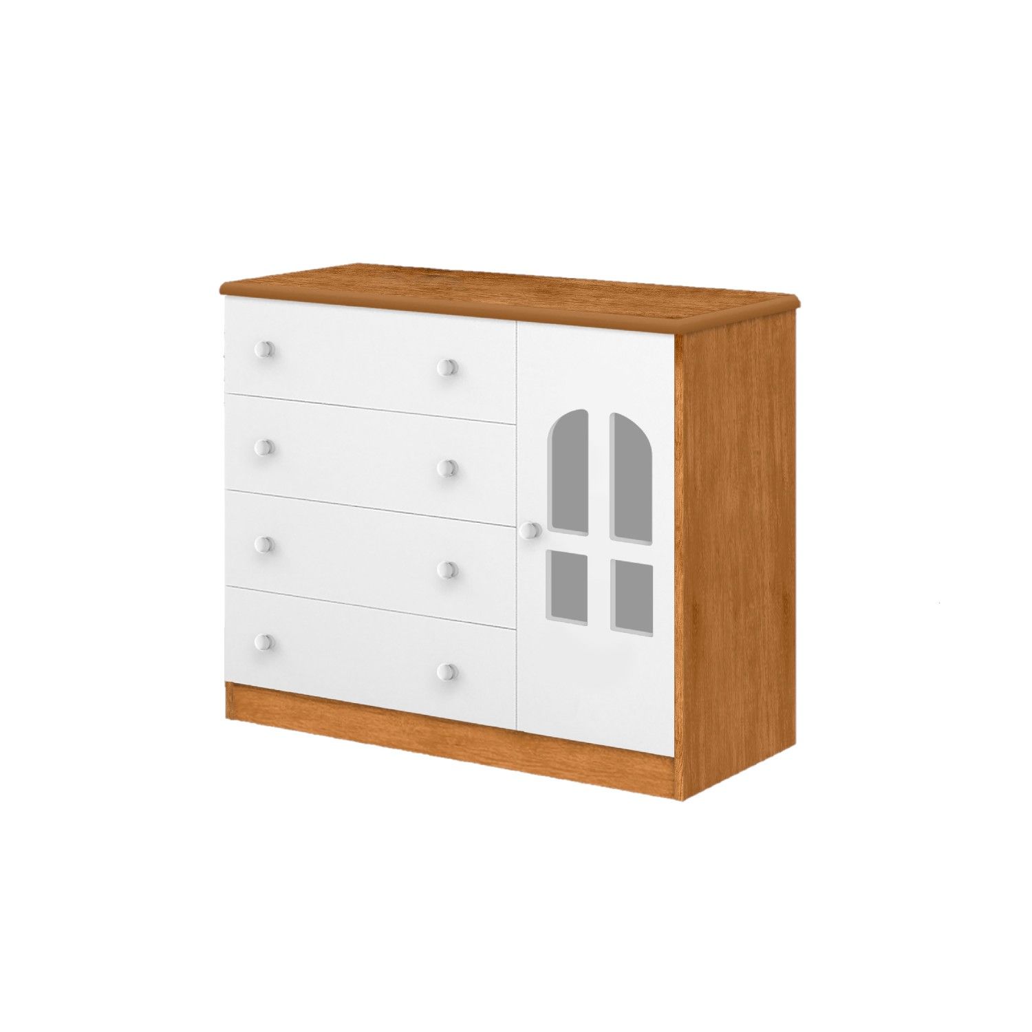 Cômoda Infantil Branco com Porta Alice