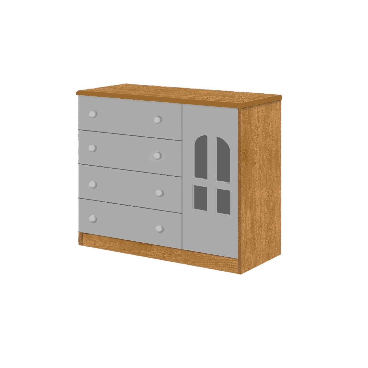 Cômoda Infantil Branco com Porta Alice