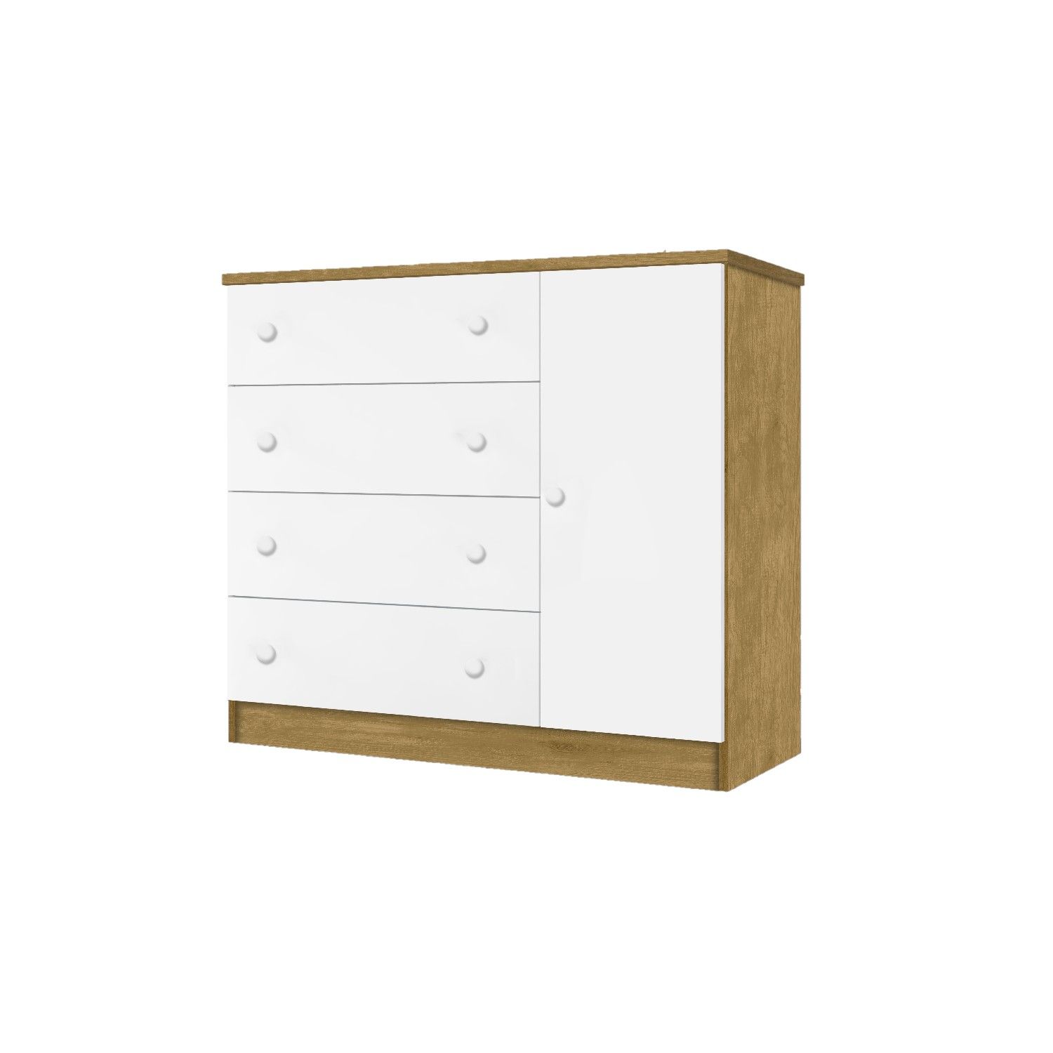 Cômoda Infantil Branco com Porta Laila