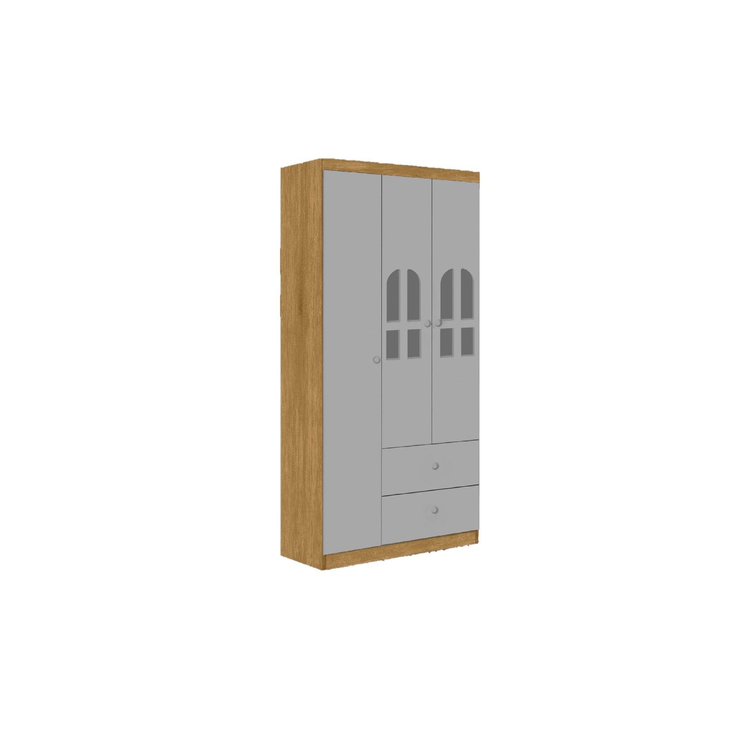 Guarda Roupa Infantil Branco 3 Portas Alice