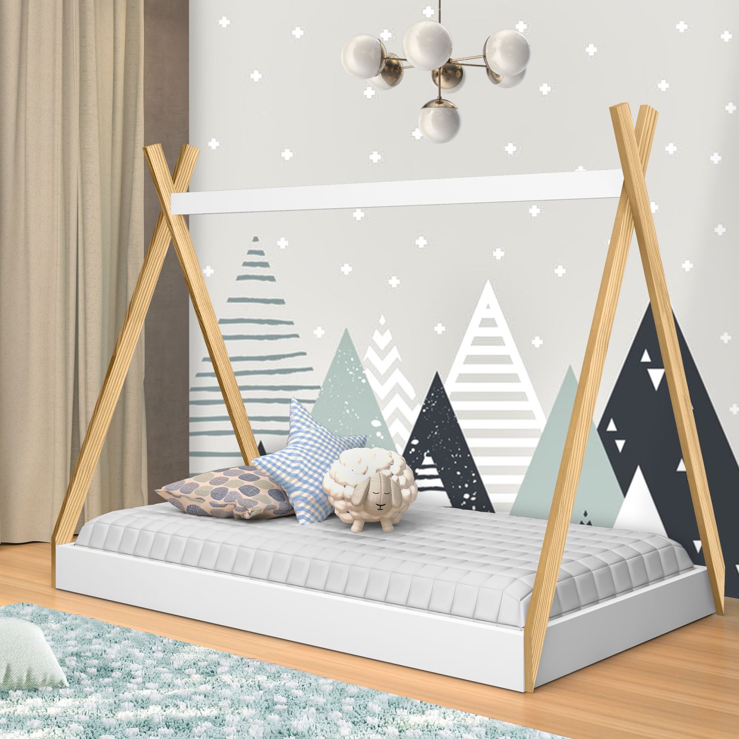 Mini Cama Montessoriana Cabana Branca