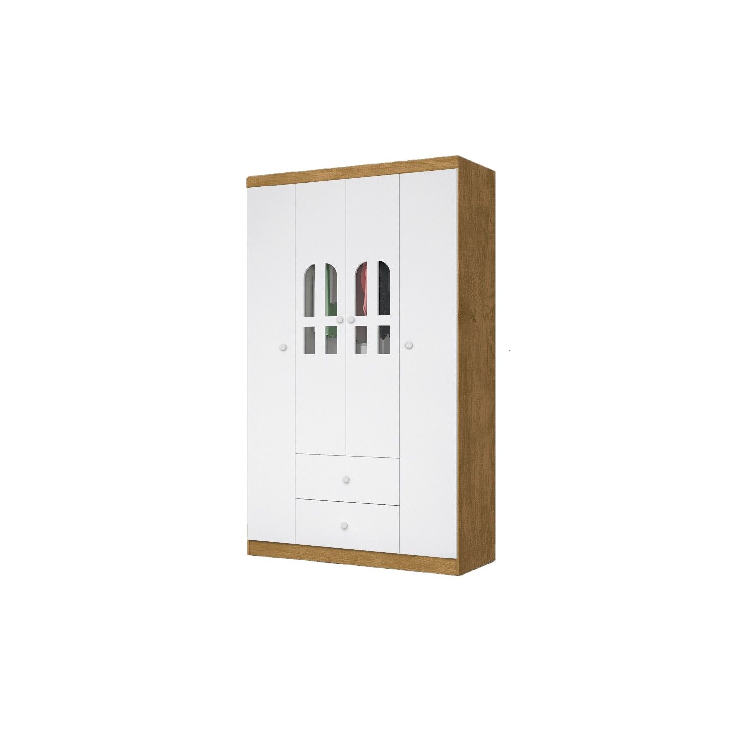Guarda Roupa Infantil Branco 4 Portas Alice