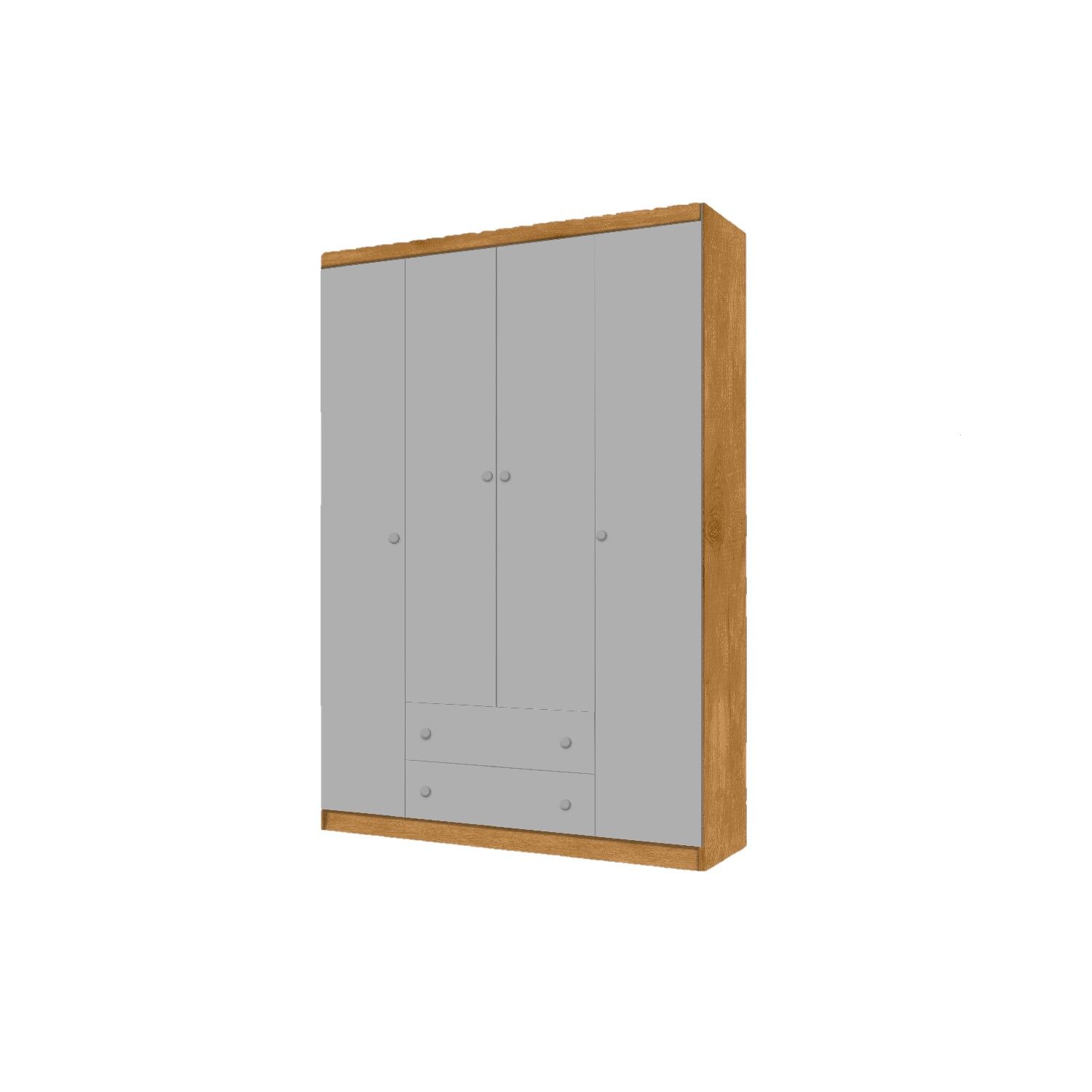 Guarda Roupa Infantil Branco 4 Portas Laila