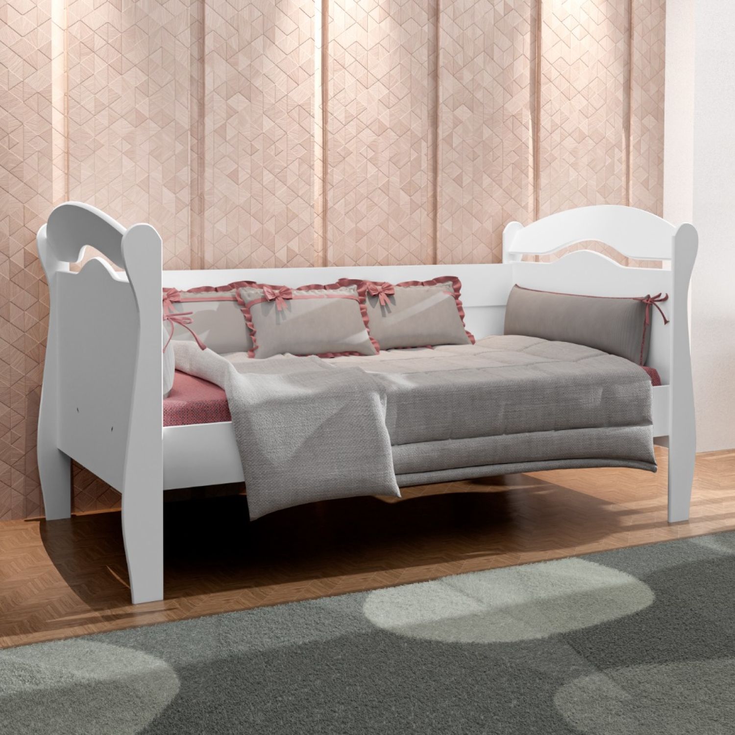 Cama Infantil Solteiro Nati Branco