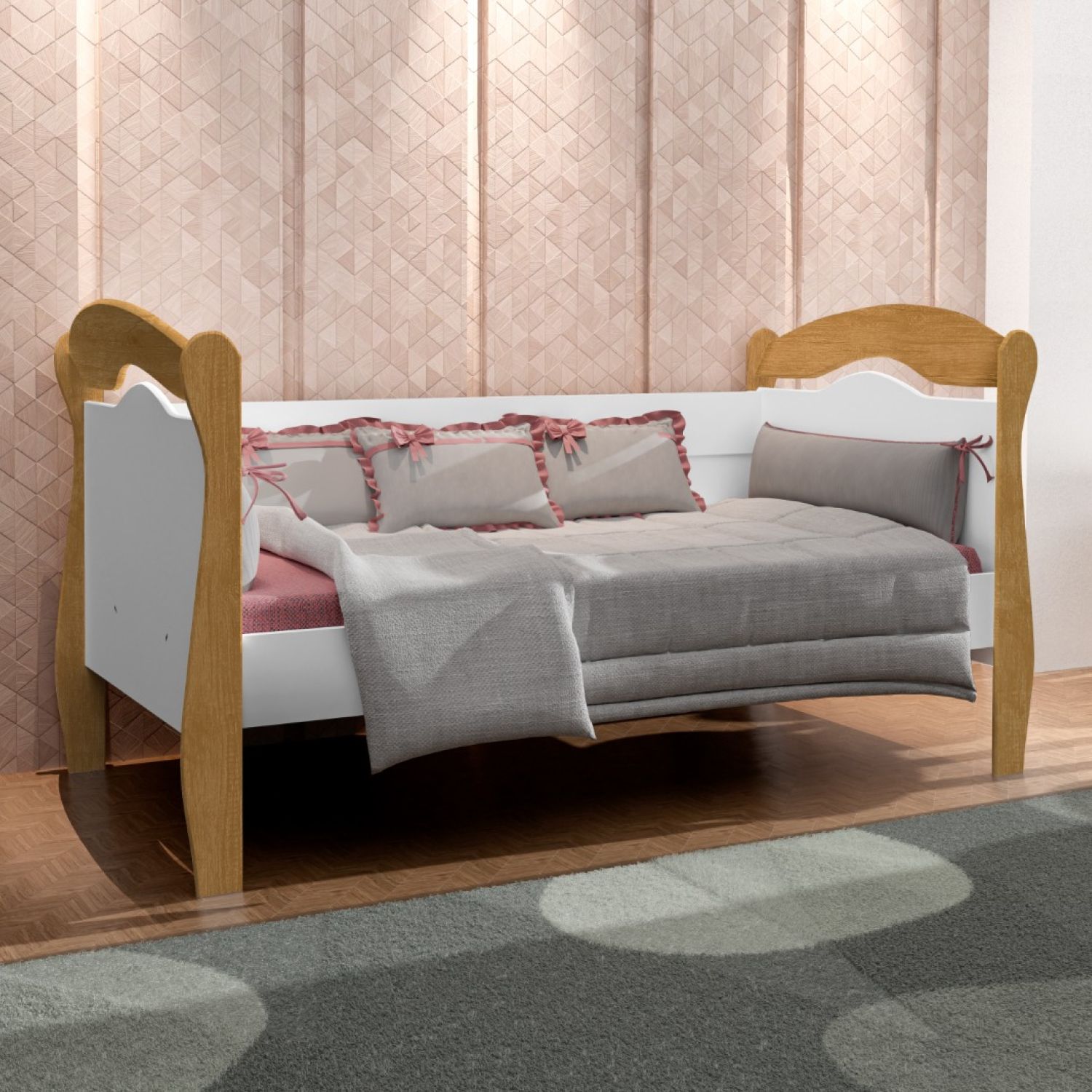 Cama Infantil Solteiro Nati Branco