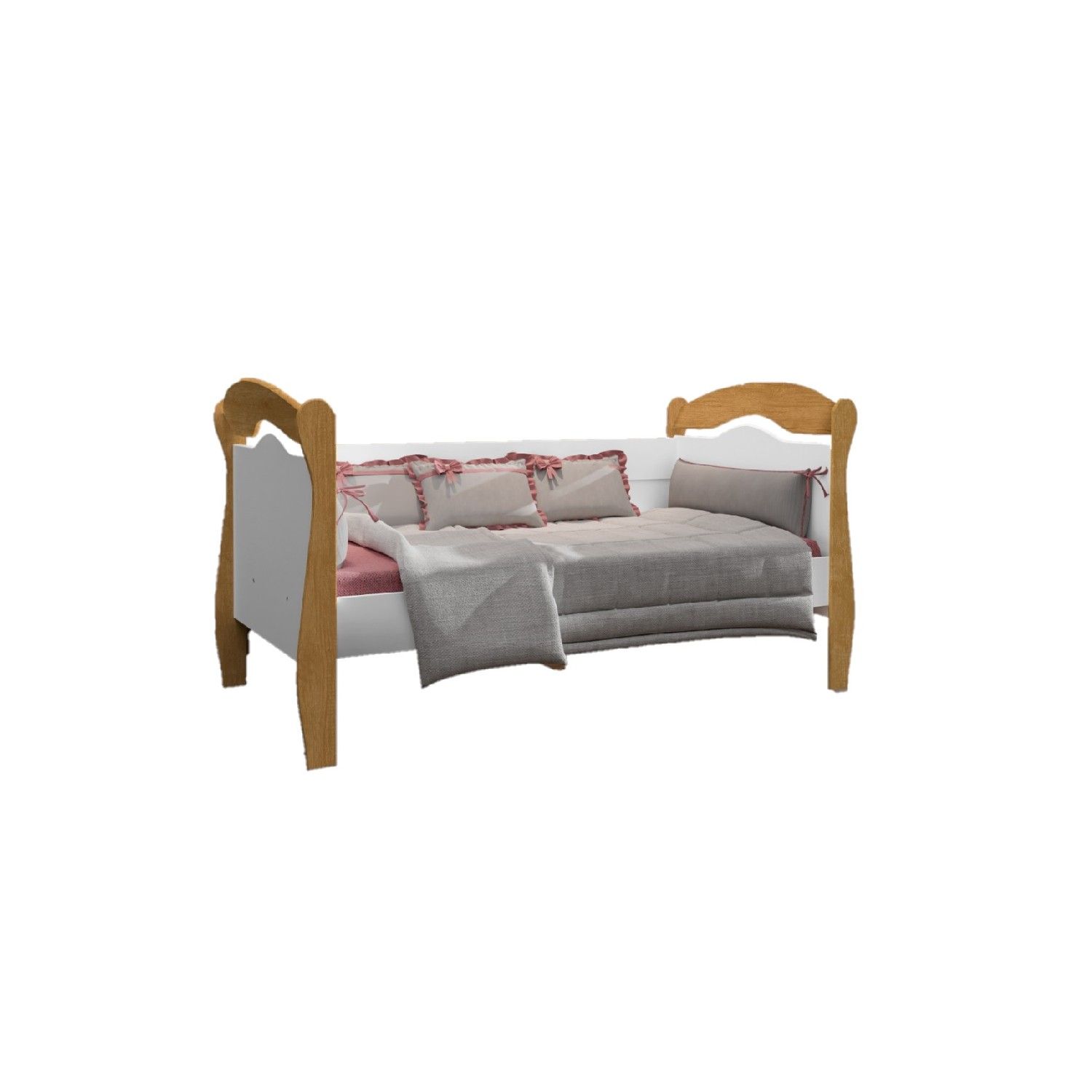 Cama Infantil Solteiro Nati Branco - imagem 2