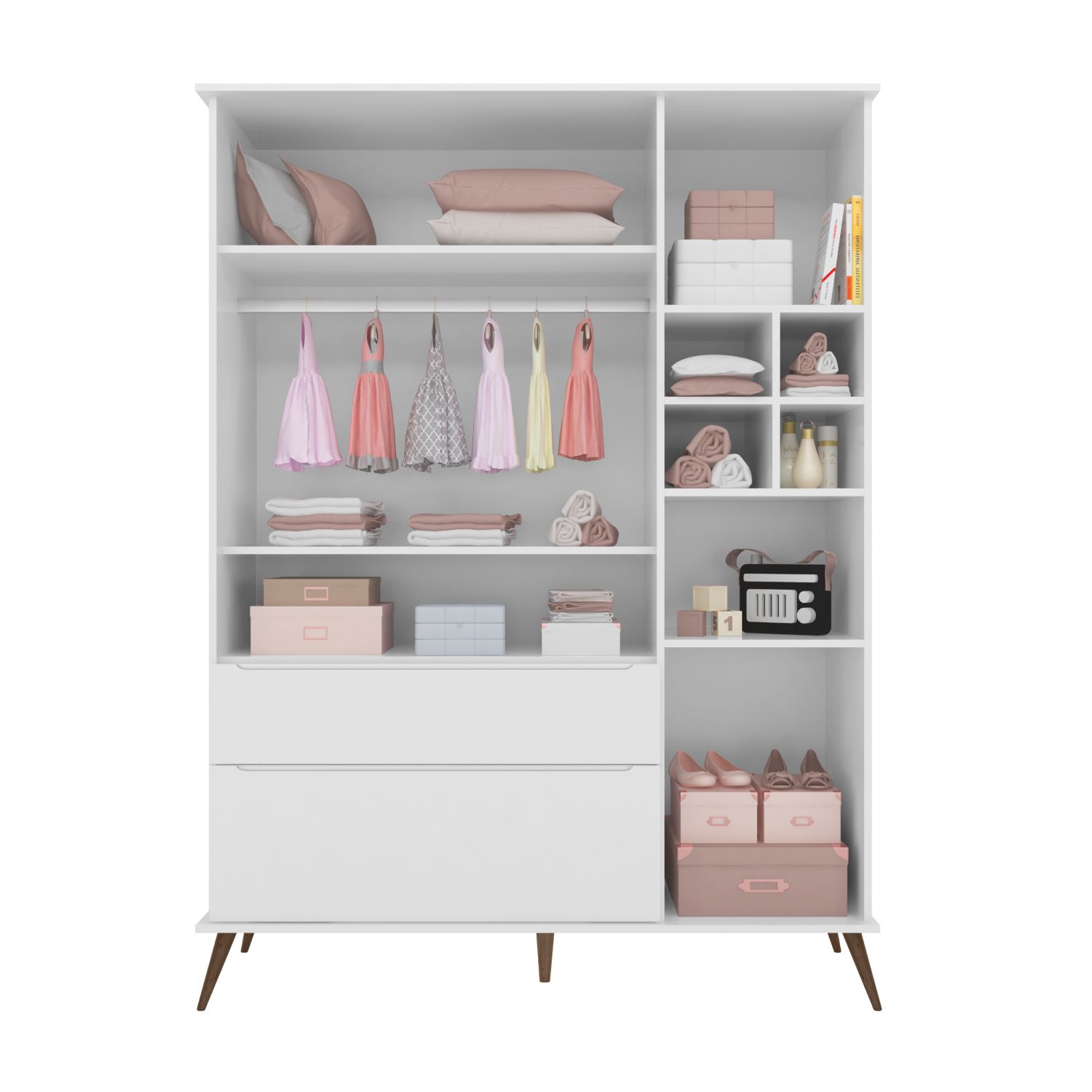 Guarda Roupa Infantil Branco 3 Portas Melinda
