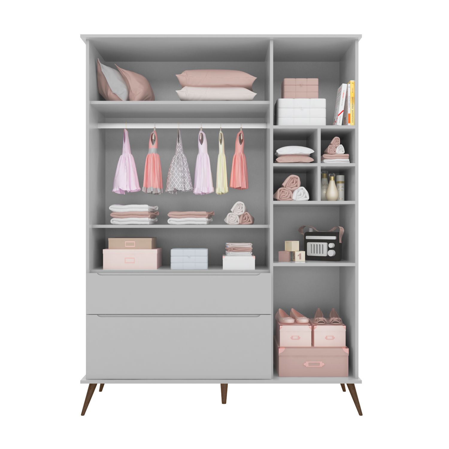 Guarda Roupa Infantil Branco 3 Portas Melinda