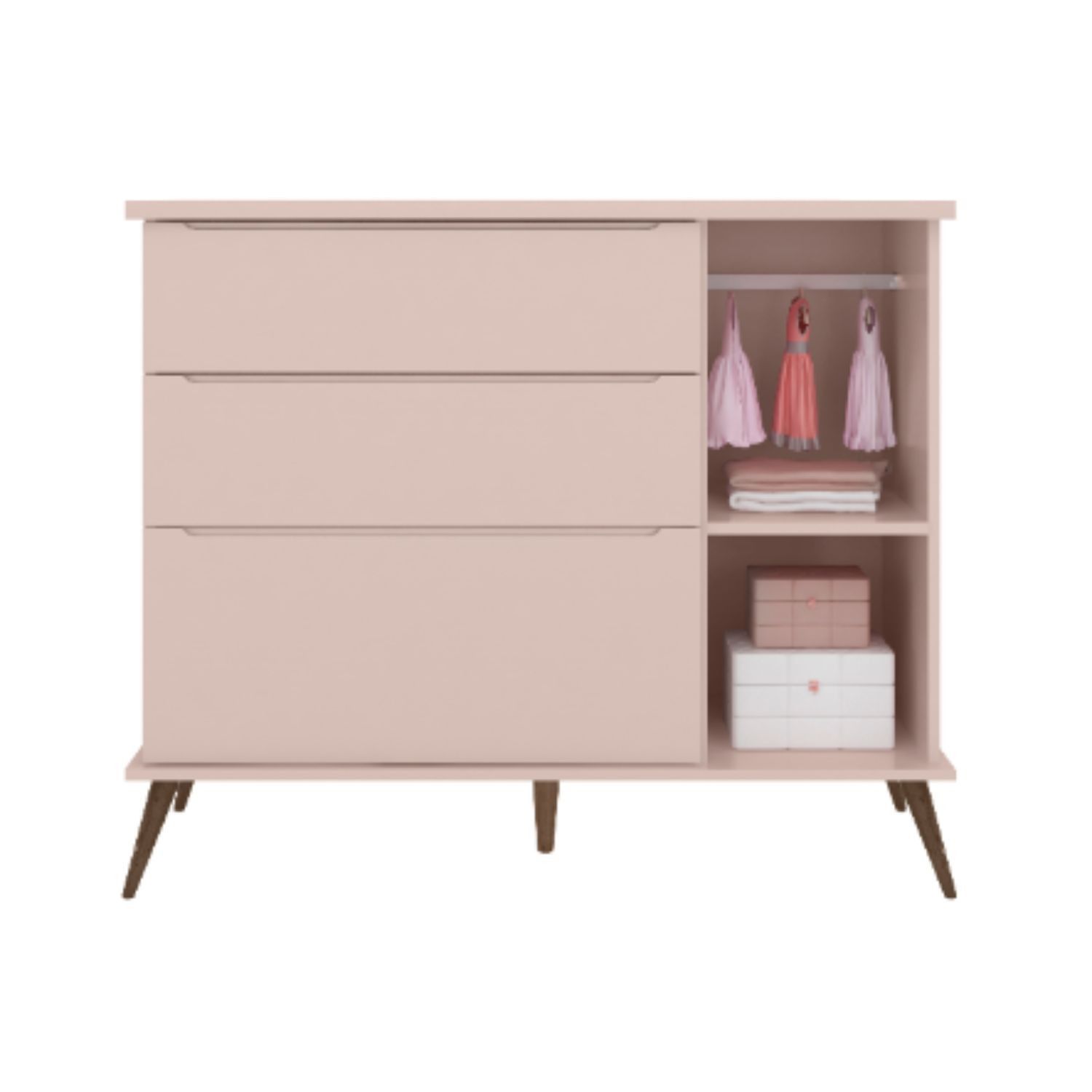 Cômoda Infantil Branco com Porta Melinda