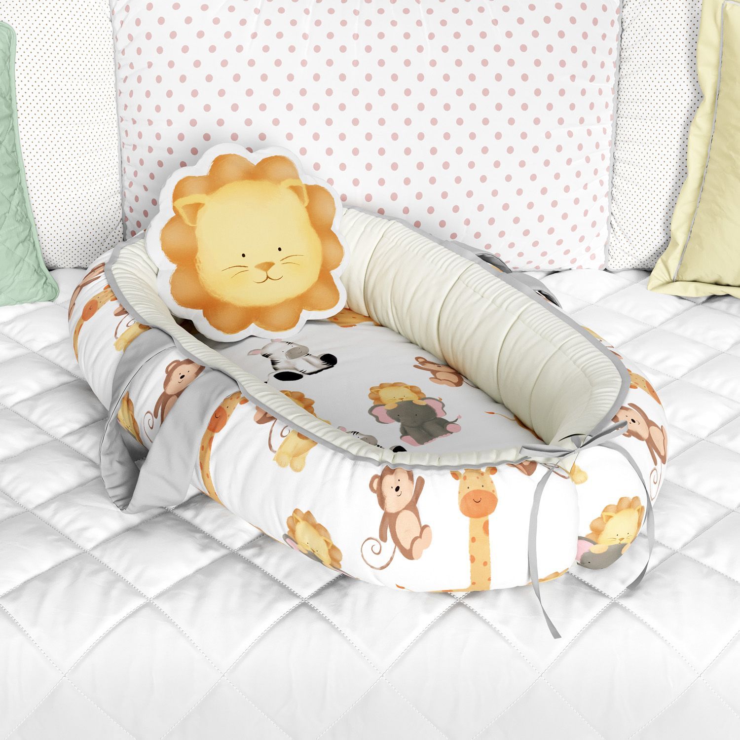 Quarto de Bebê Completo Amiguinhos Safári 24 Peças