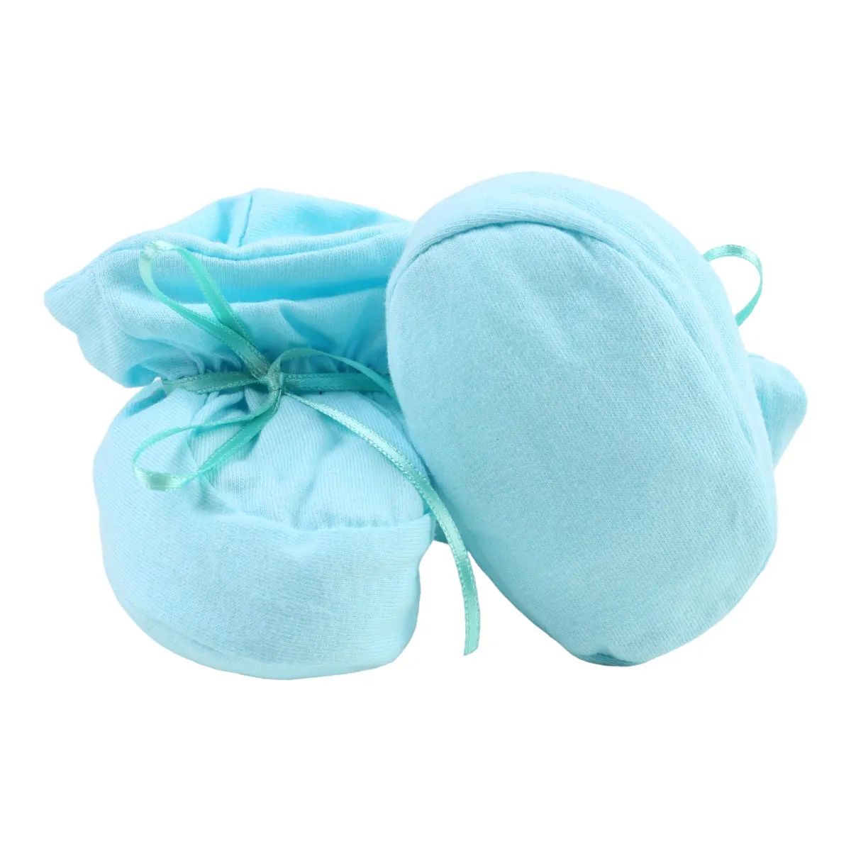 Pantufa Bebê Chutinho Liso com Fita Vermelho