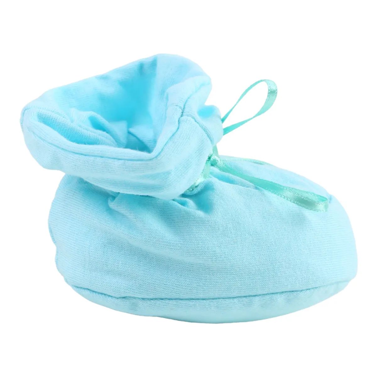 Pantufa Bebê Chutinho Liso com Fita Vermelho