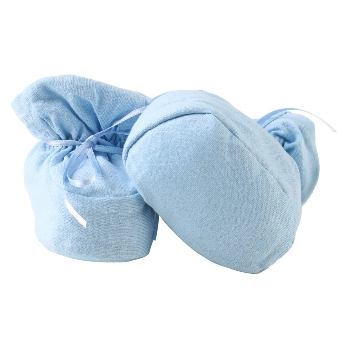 Pantufa Bebê Chutinho Liso com Fita Vermelho